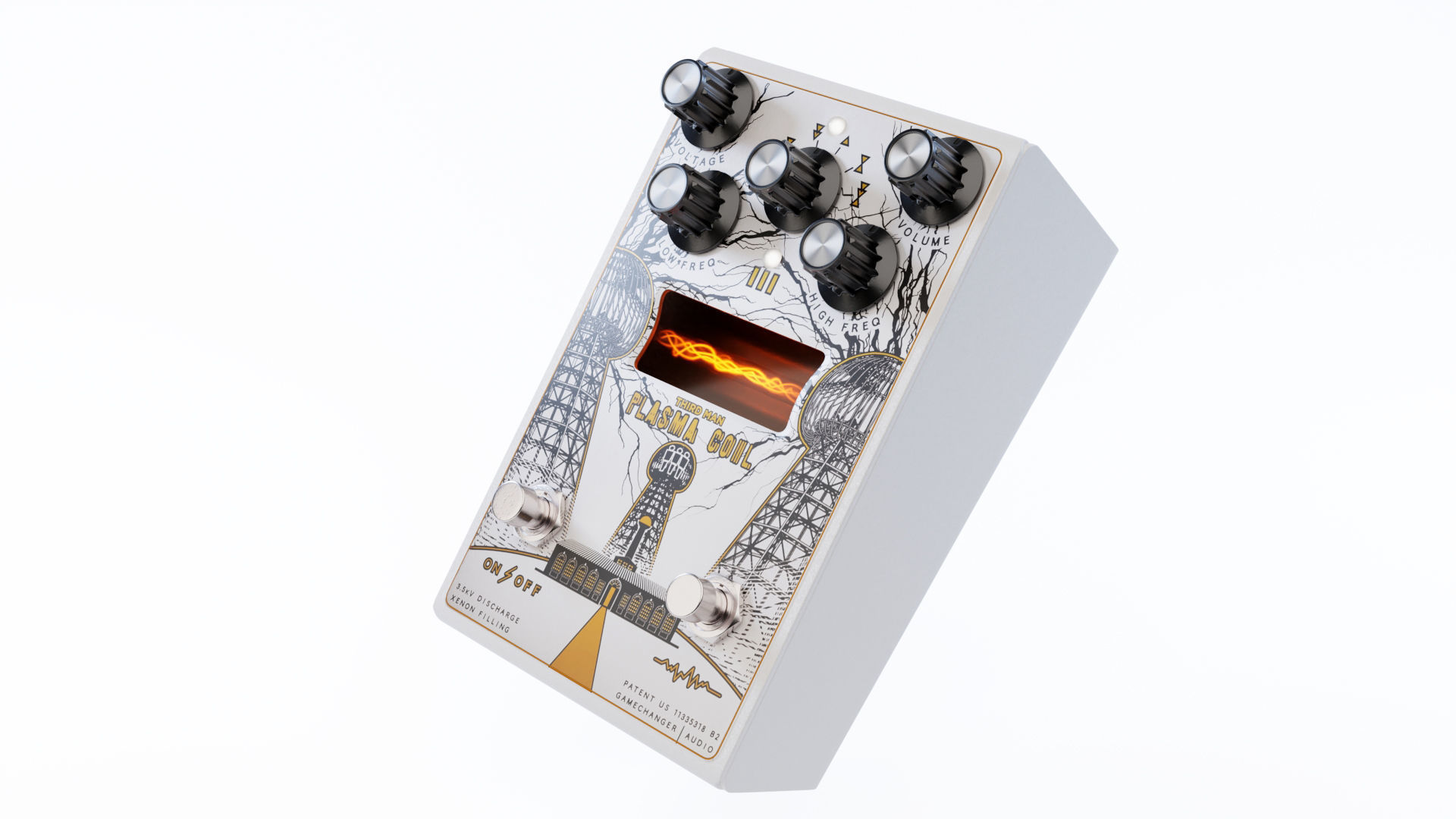 Gamechanger Audio Plasma Coil Distortion Pedal 3D model_1