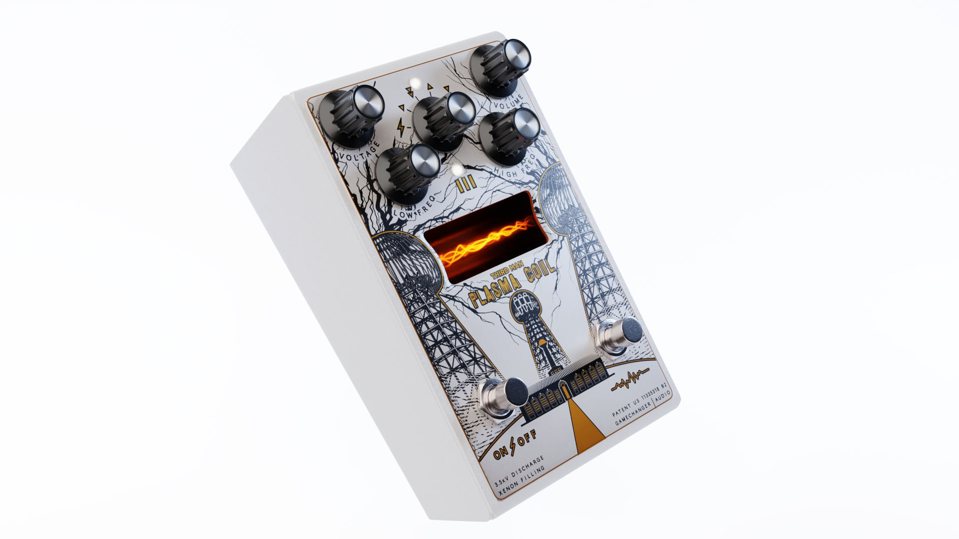 Gamechanger Audio Plasma Coil Distortion Pedal 3D model_7