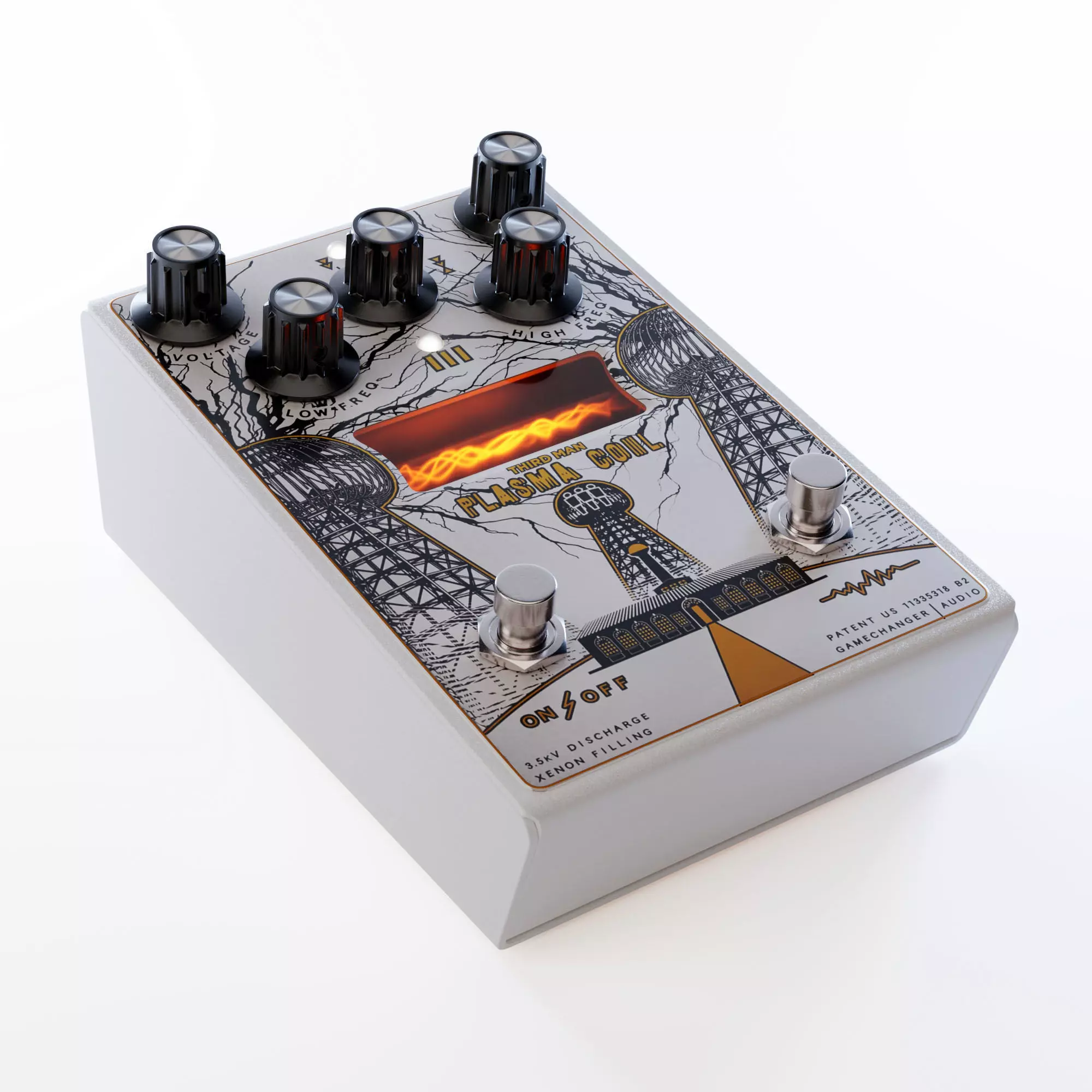 Gamechanger Audio Plasma Coil Distortion Pedal 3D model_0