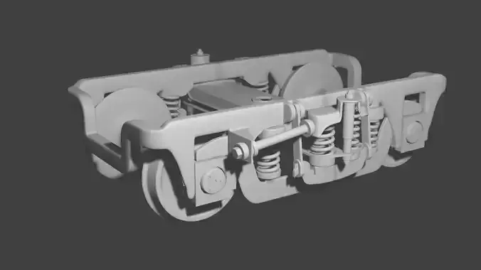 GSC 41-NDO  Outside Swing Four Wheel Passenger Trucks Free 3D model