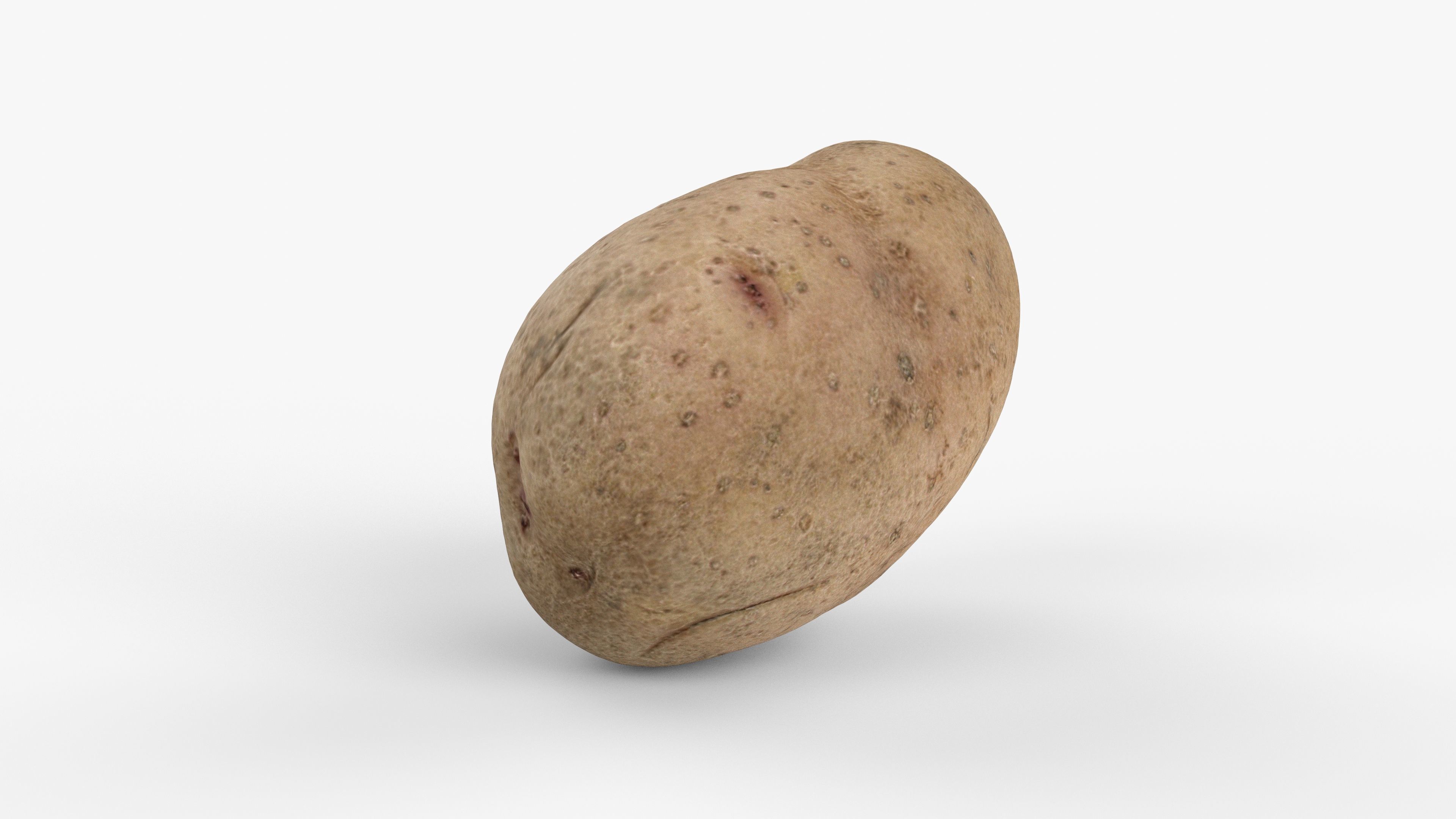 Photorealistic 3D scan of potato Low-poly 3D model_5