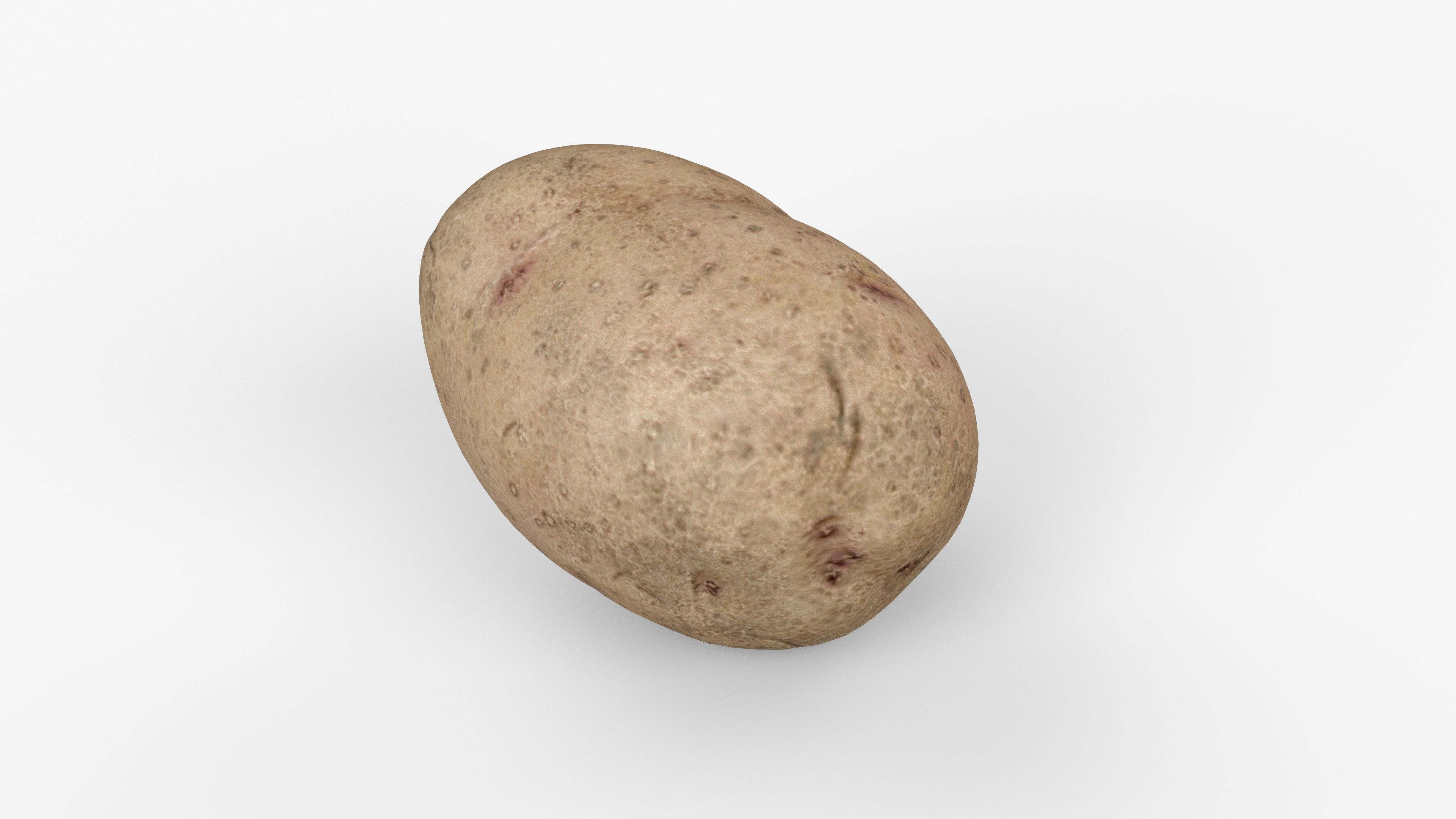 Photorealistic 3D scan of potato Low-poly 3D model_4
