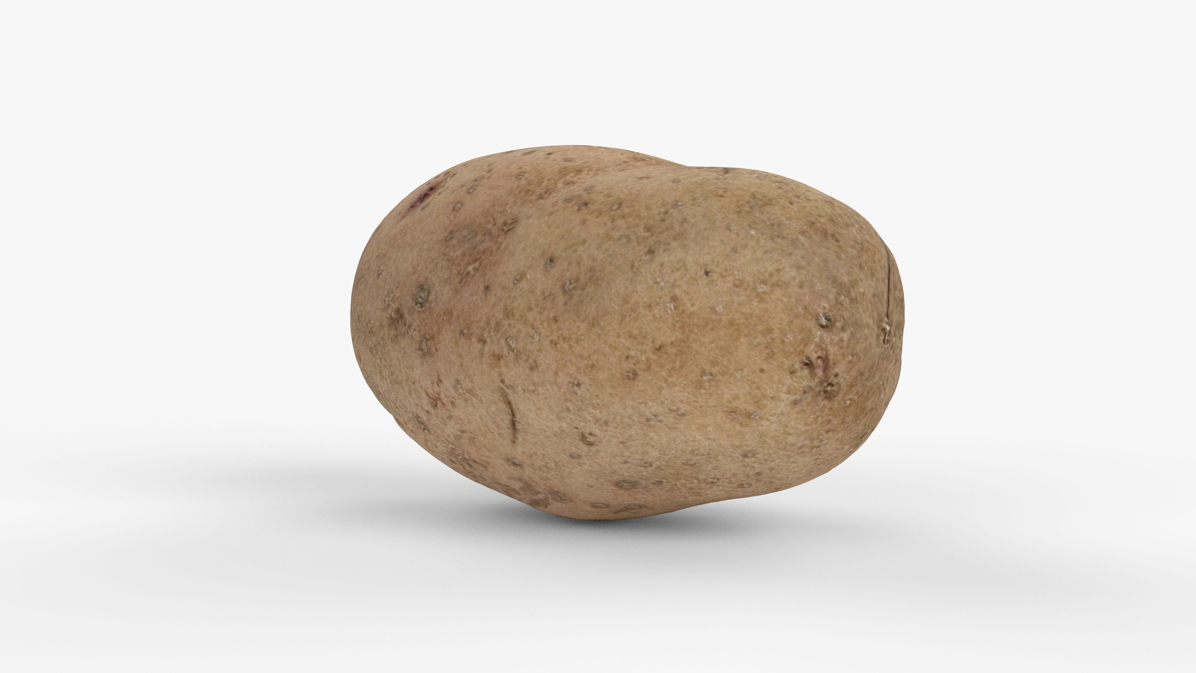 Photorealistic 3D scan of potato Low-poly 3D model_2