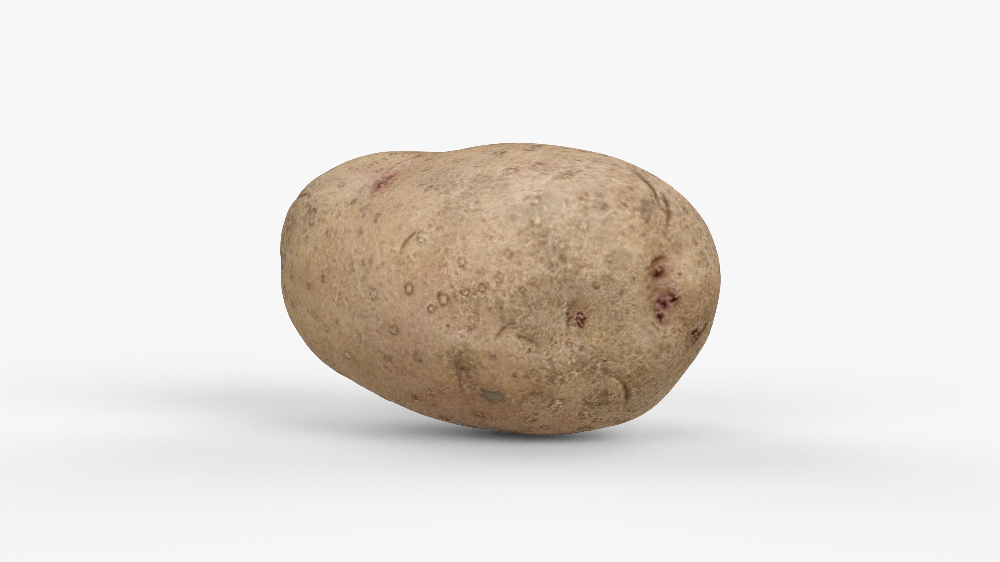 Photorealistic 3D scan of potato Low-poly 3D model_3
