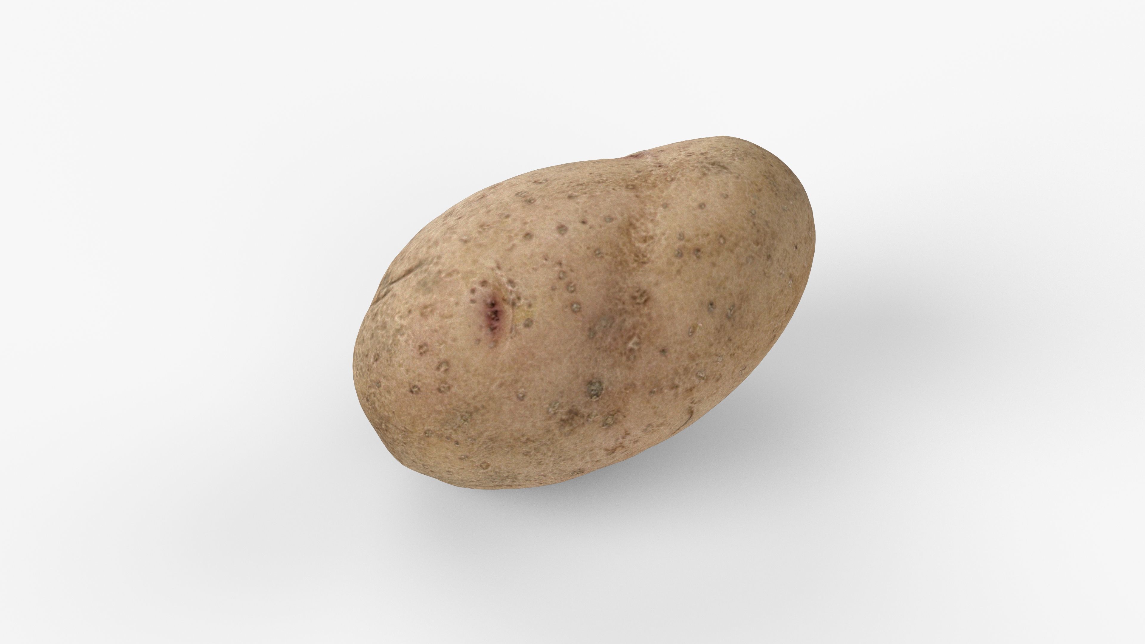 Photorealistic 3D scan of potato Low-poly 3D model_7