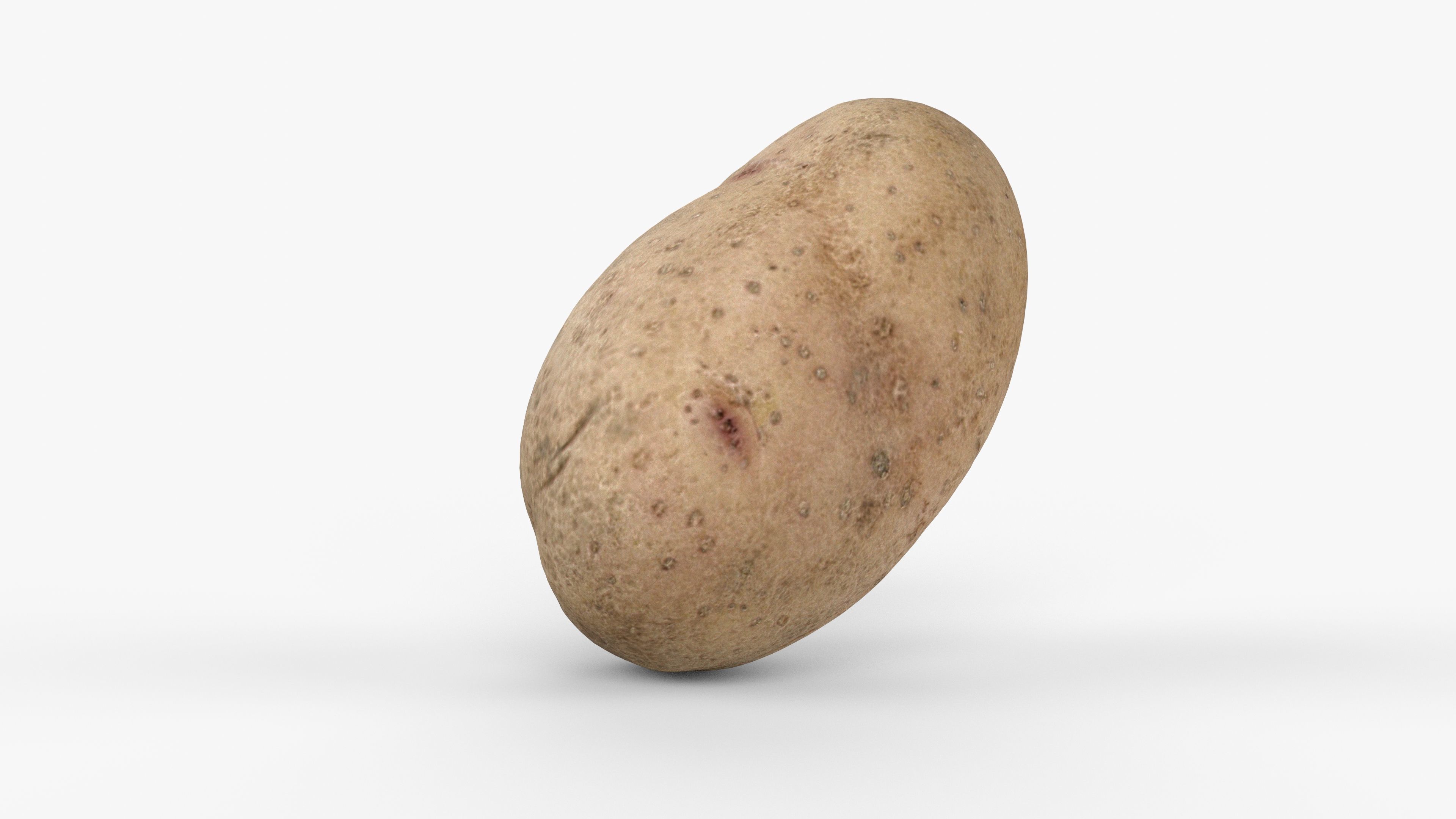 Photorealistic 3D scan of potato Low-poly 3D model_11