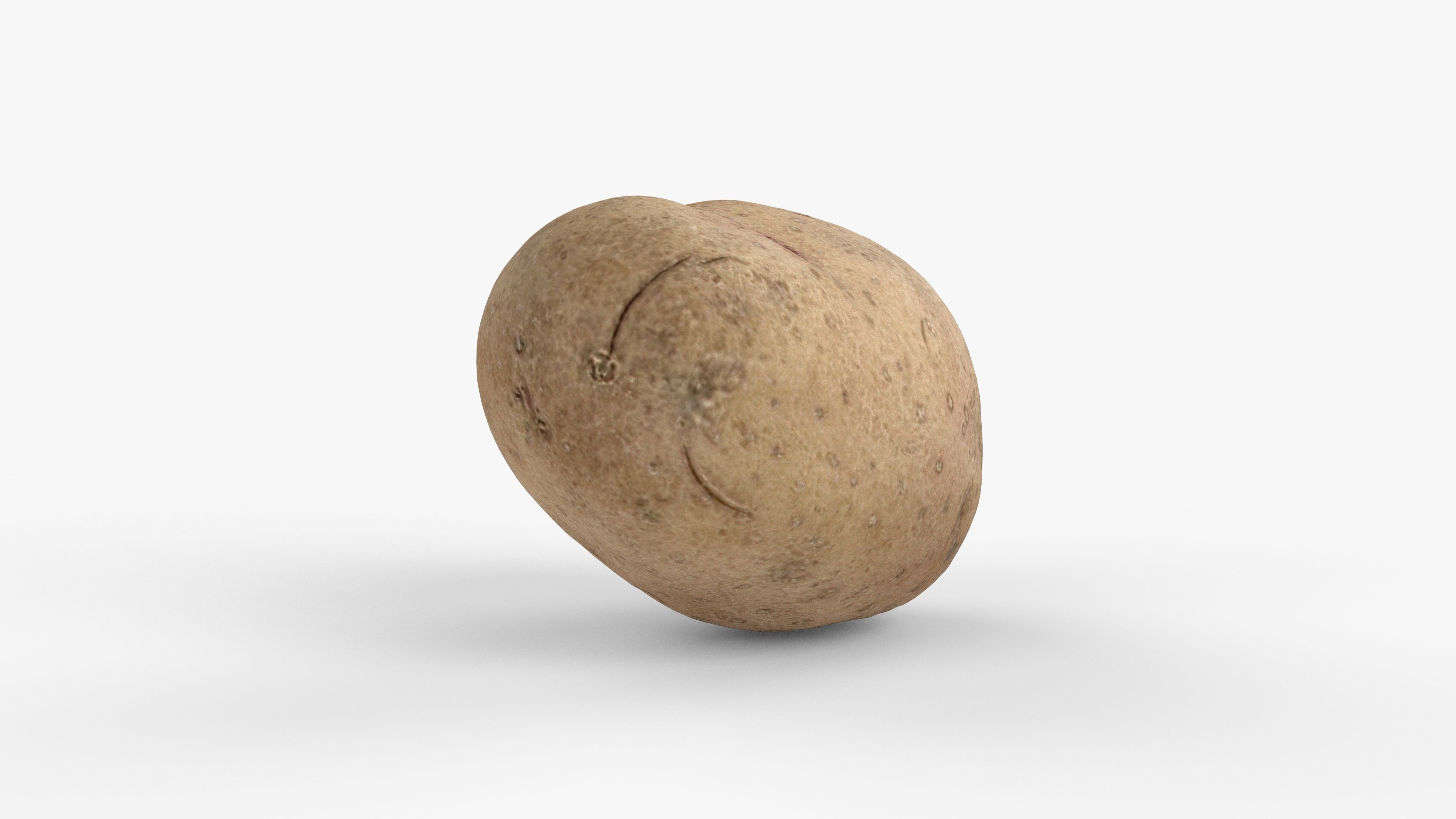 Photorealistic 3D scan of potato Low-poly 3D model_1