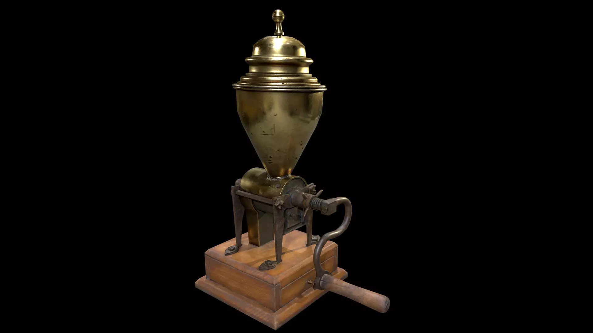 Coffee Grinder PBR Game-Ready Low-poly 3D model
