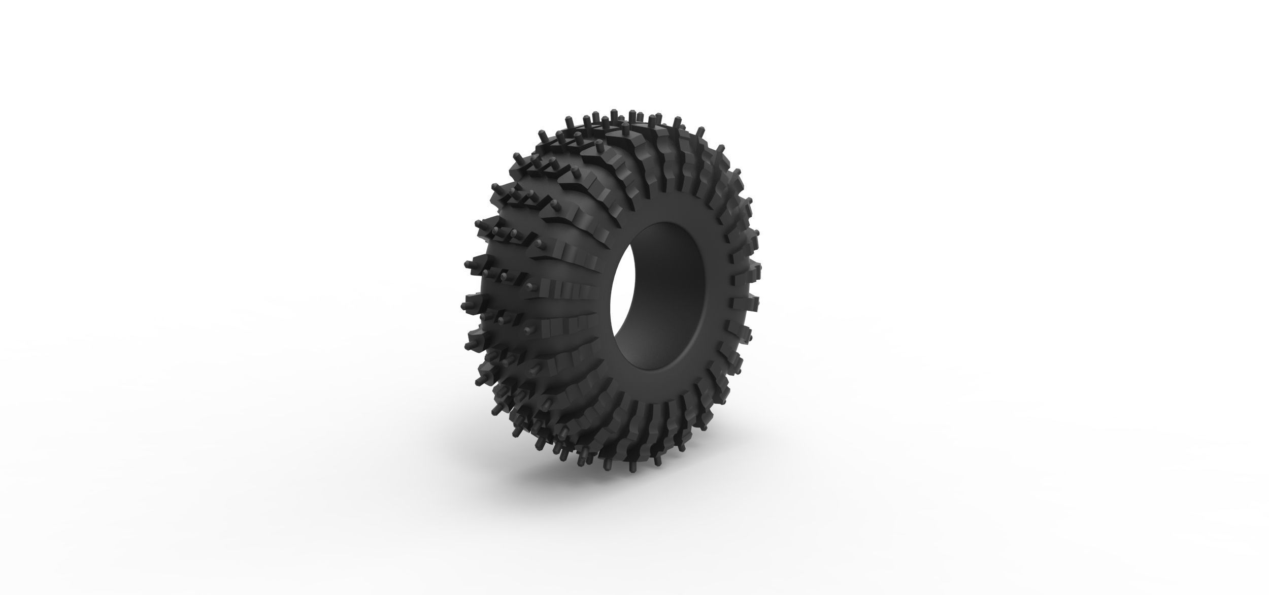 Offroad tire 132 Scale 1 to 25 3D print model_1
