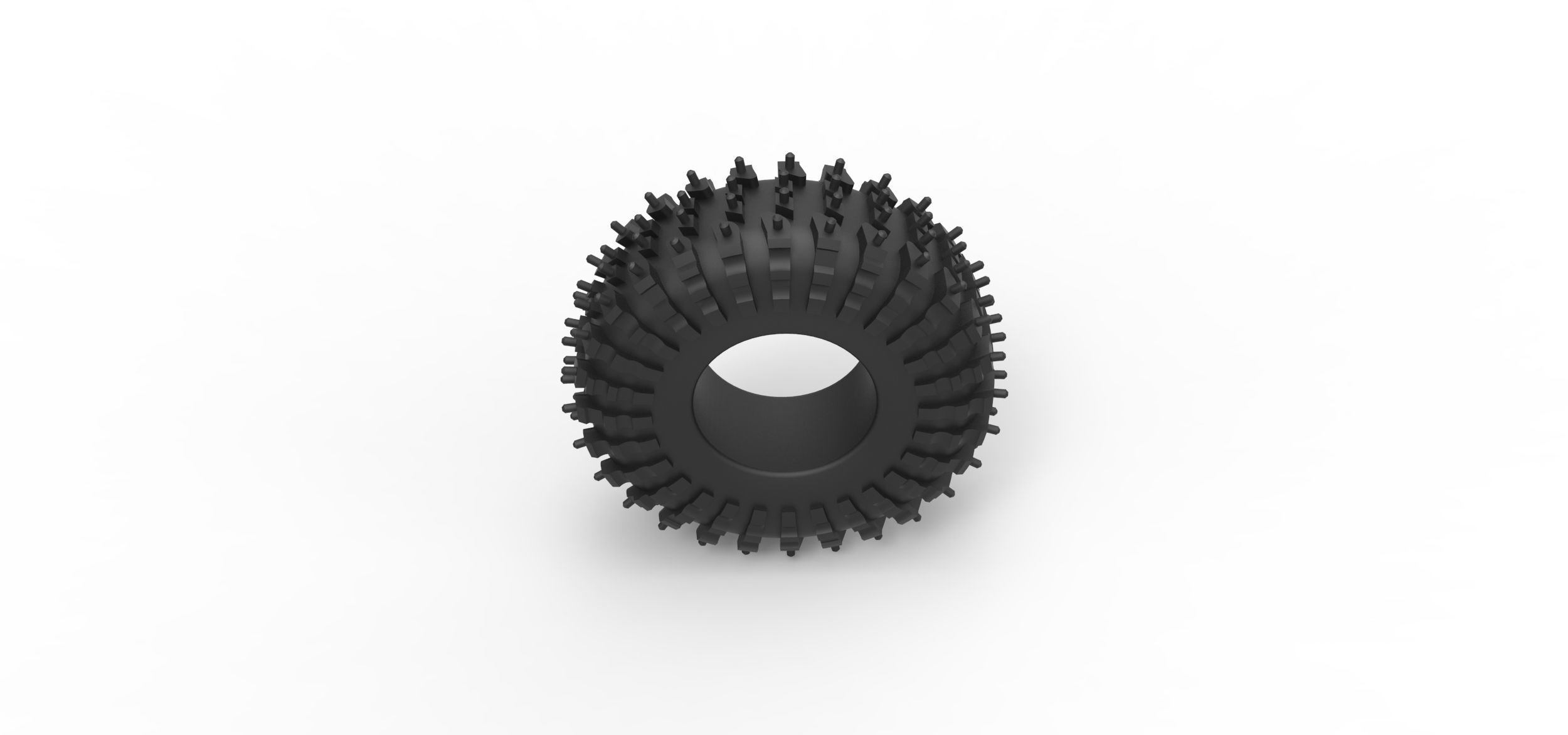 Offroad tire 132 Scale 1 to 25 3D print model_5