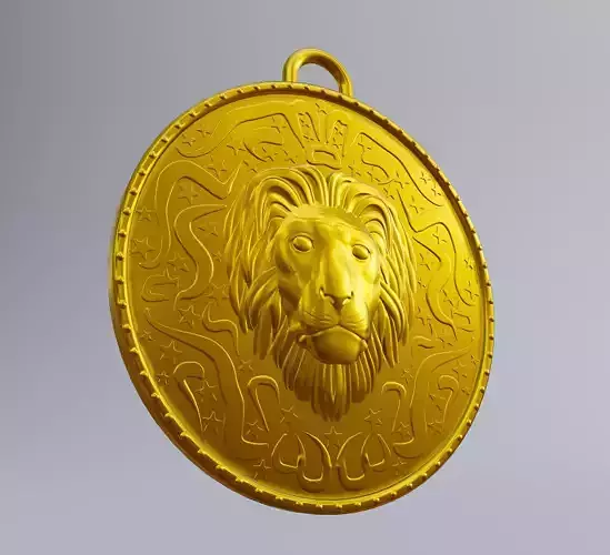 Lion Coin Pendant