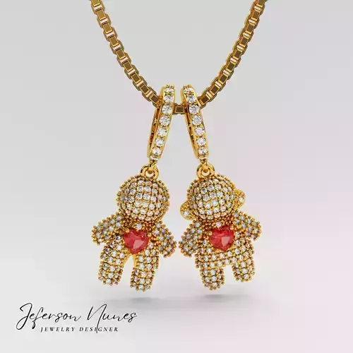 Pingente Menino P1100   pingente Menina P1101  Argola Cravejada