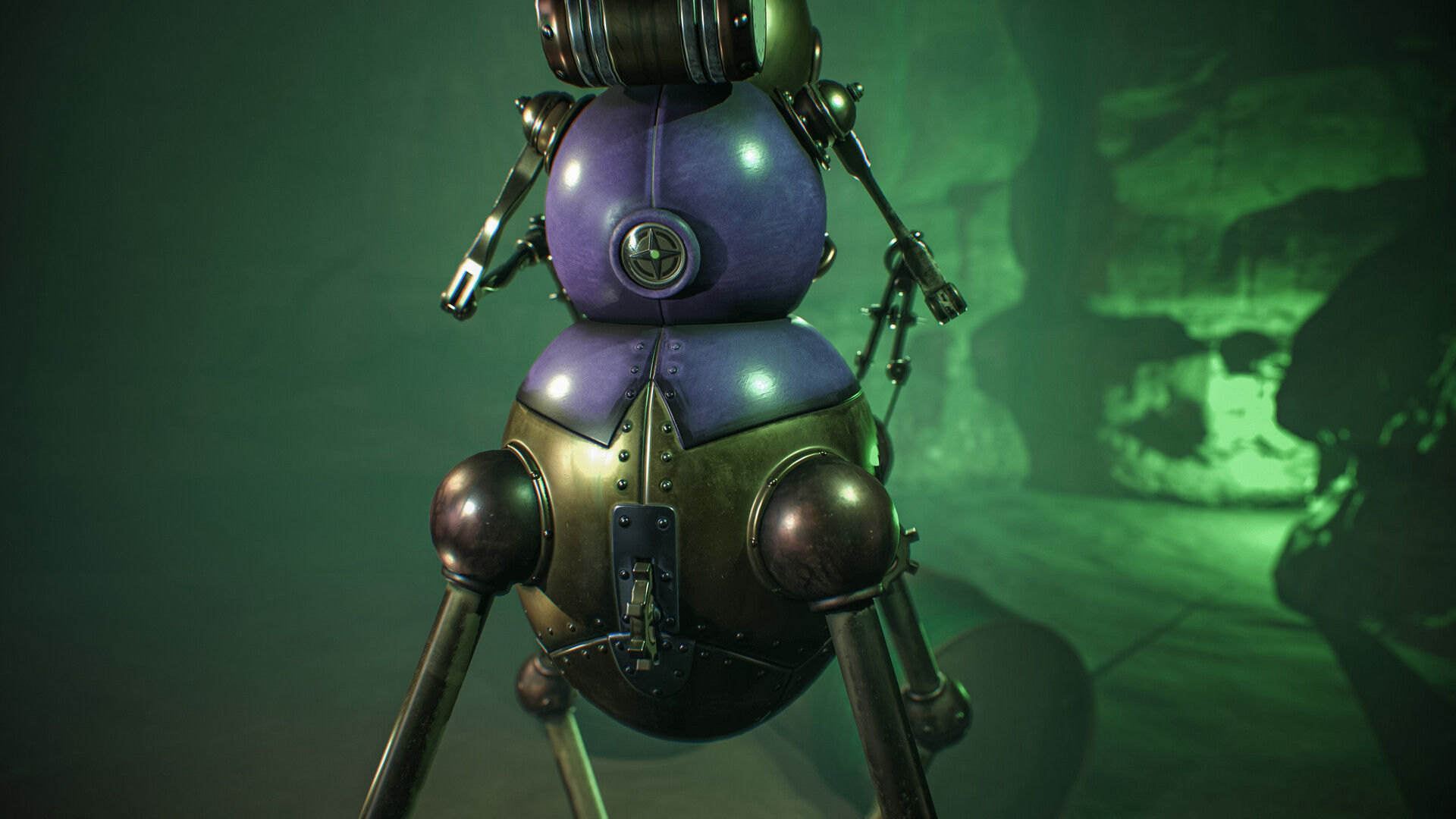 Robot Gentleman PBR Game-Ready Low-poly 3D model_4