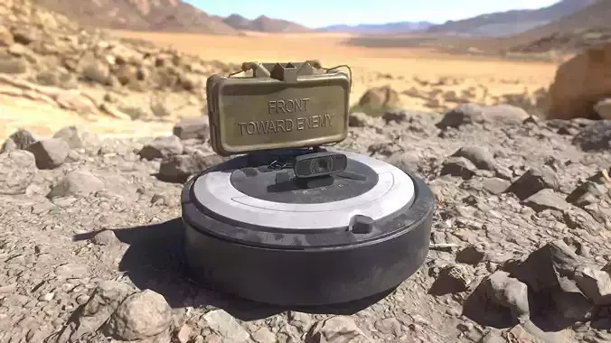 Home Defense Roomba PBR Game-Ready Low-poly 3D model