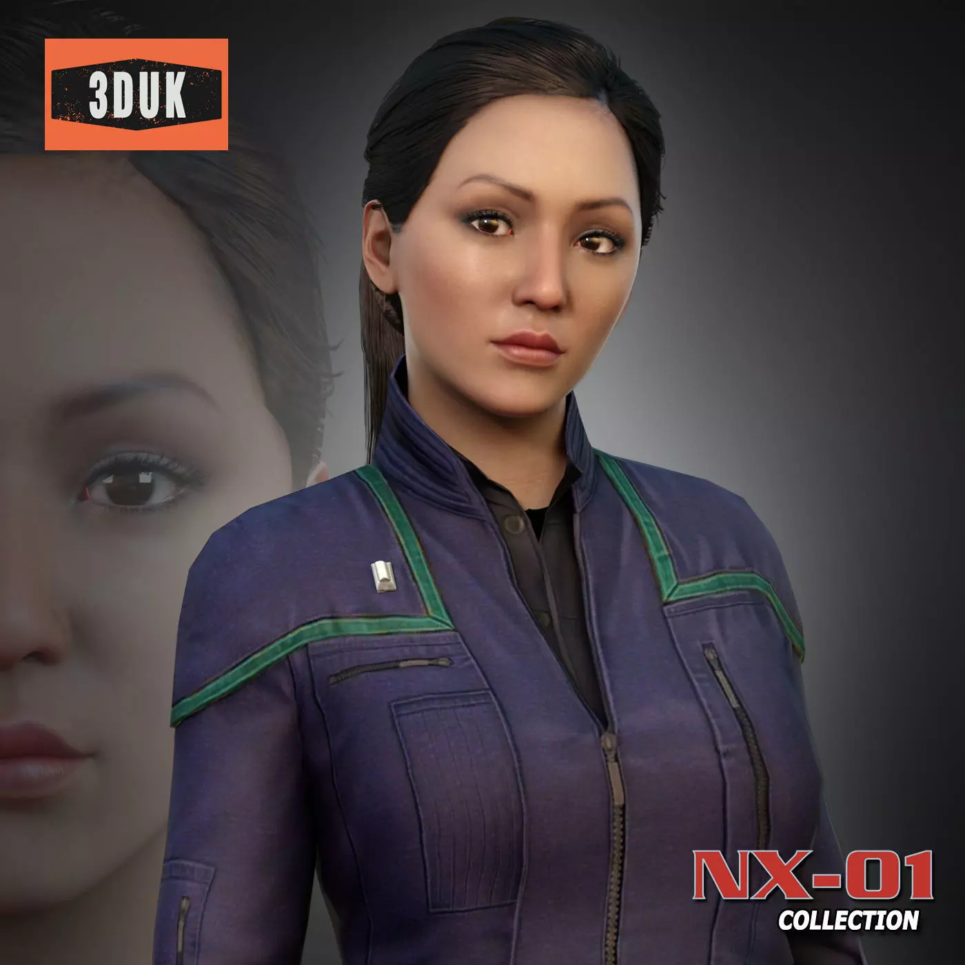 NX-01 Hoshi Sato For G8F 3D model_0