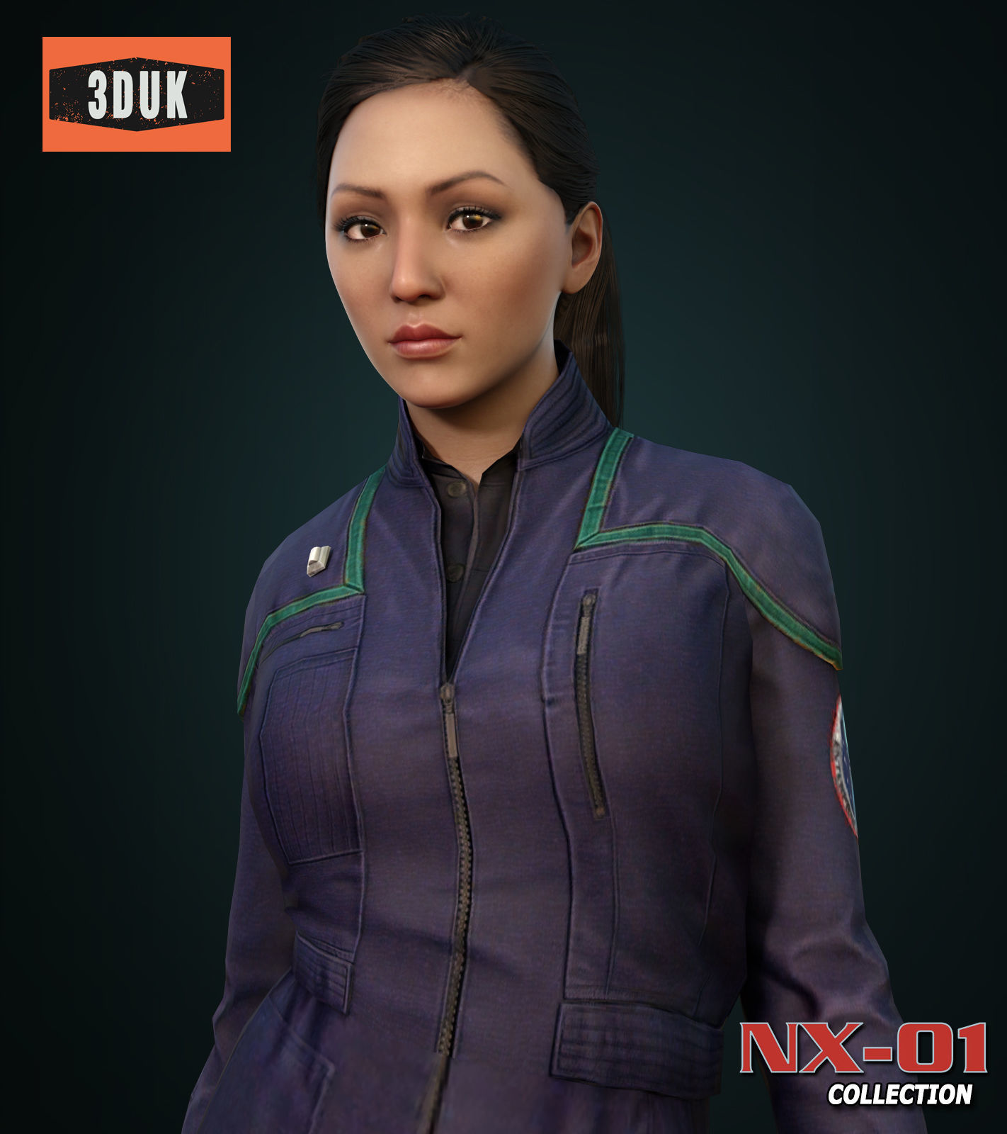 NX-01 Hoshi Sato For G8F 3D model_3