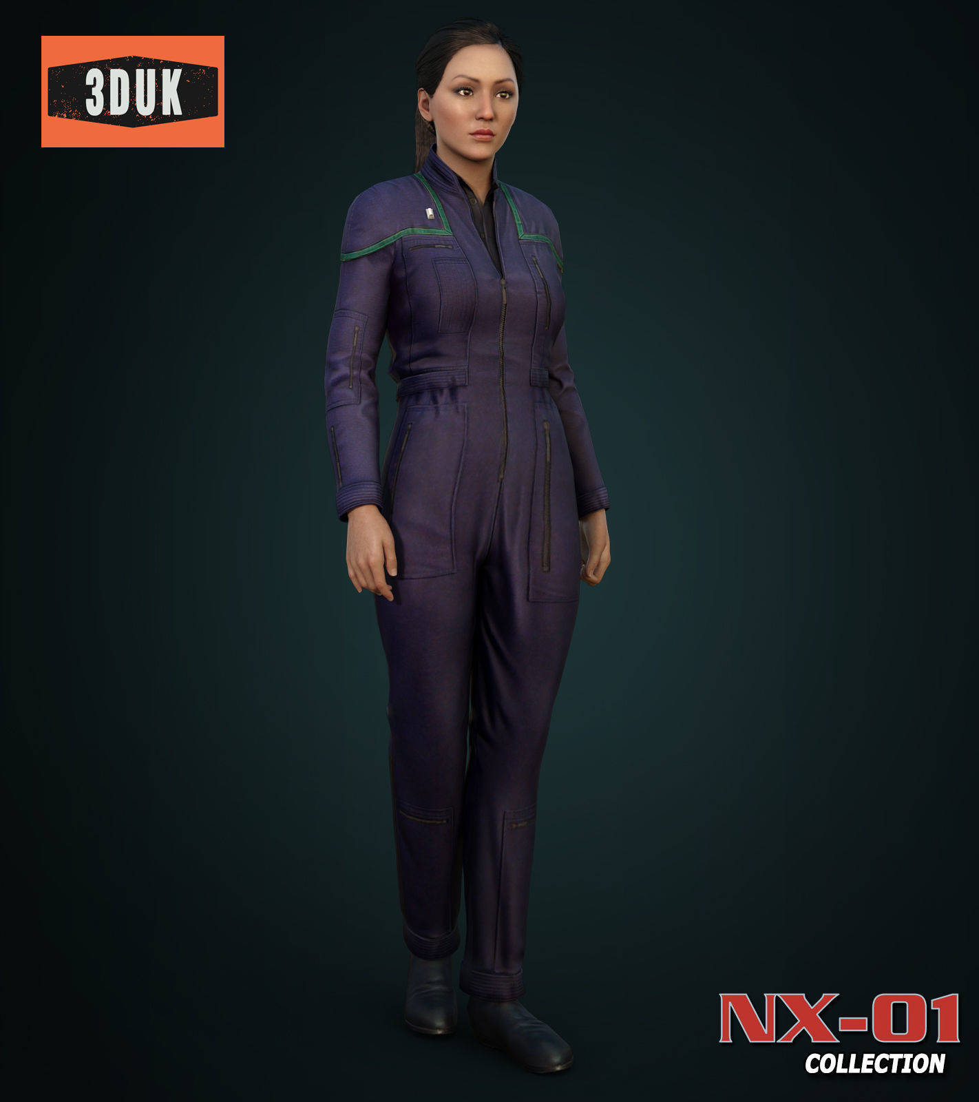 NX-01 Hoshi Sato For G8F 3D model_2