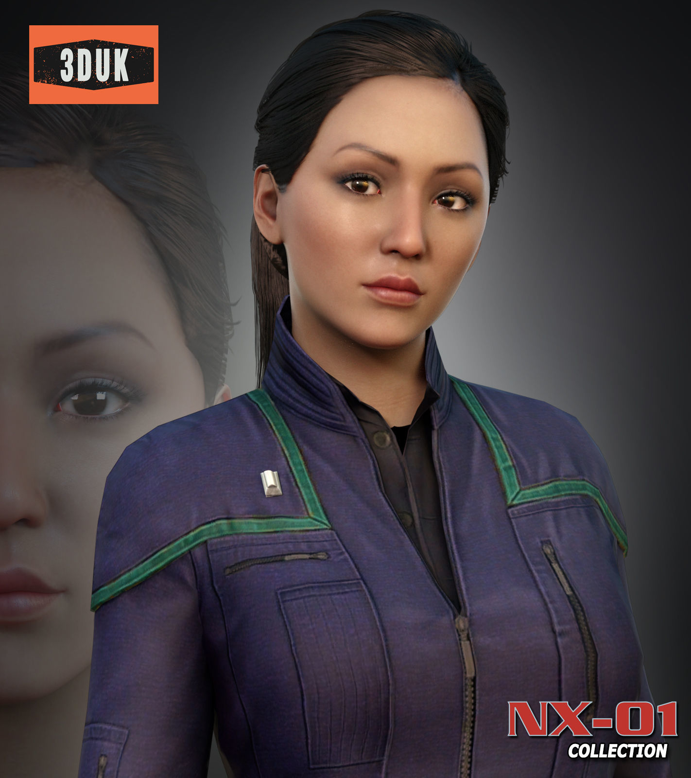 NX-01 Hoshi Sato For G8F 3D model_1