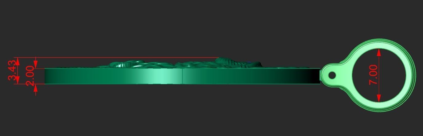 FALCON PENDANT 3D print model_3