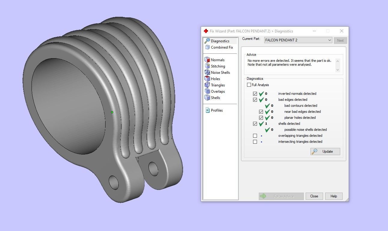 FALCON PENDANT 3D print model_7