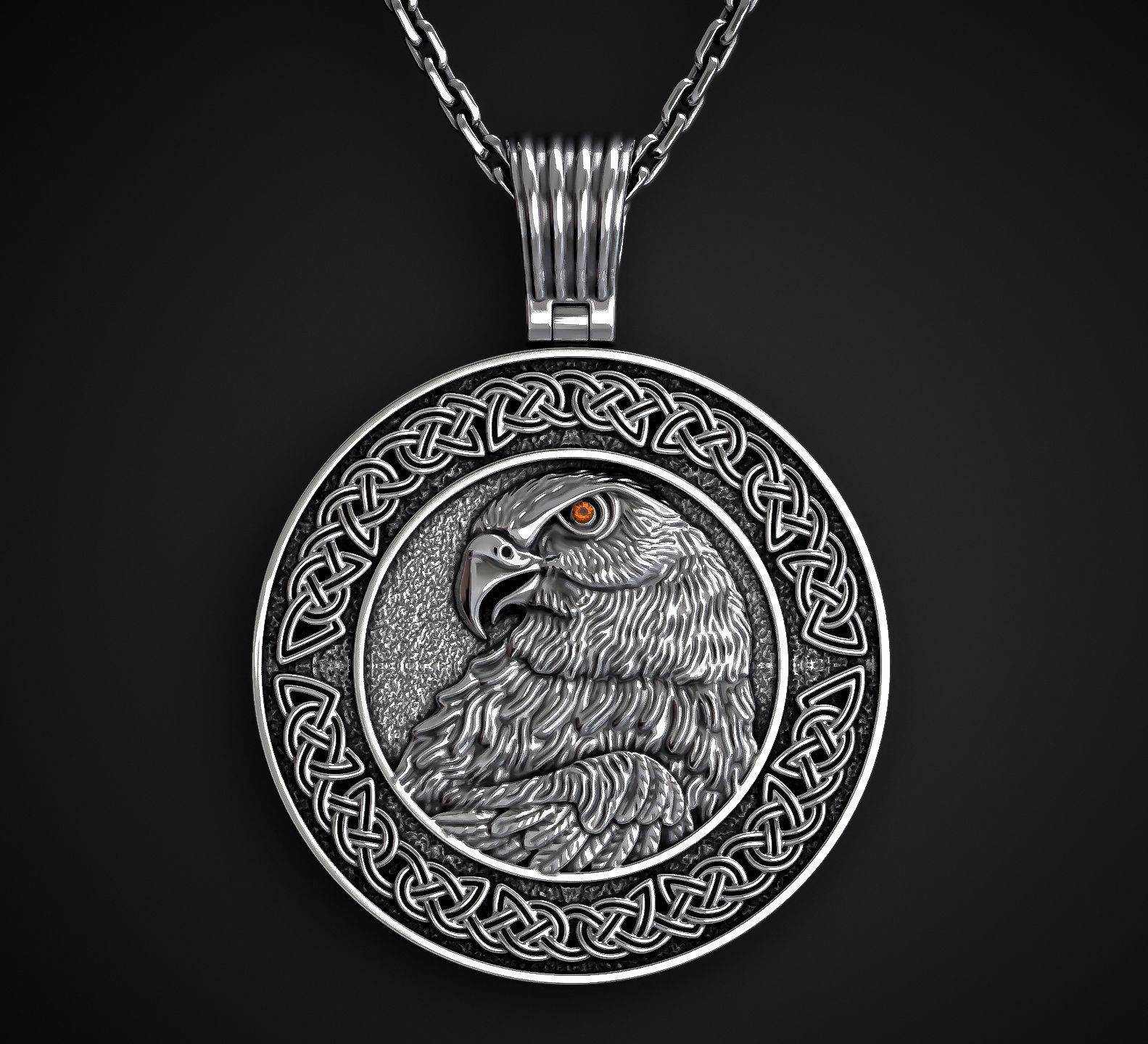 FALCON PENDANT 3D print model_1