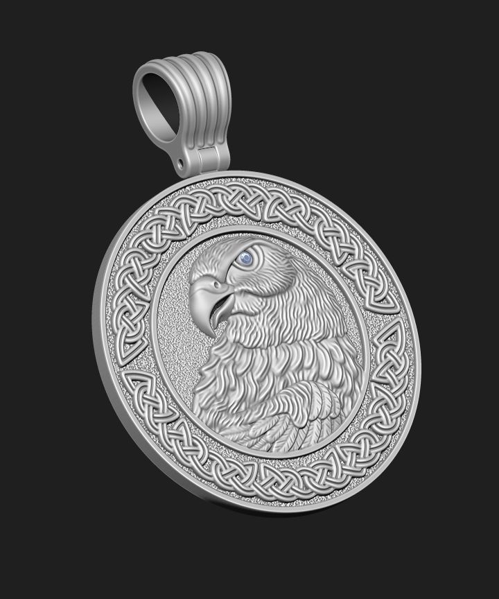 FALCON PENDANT 3D print model_5