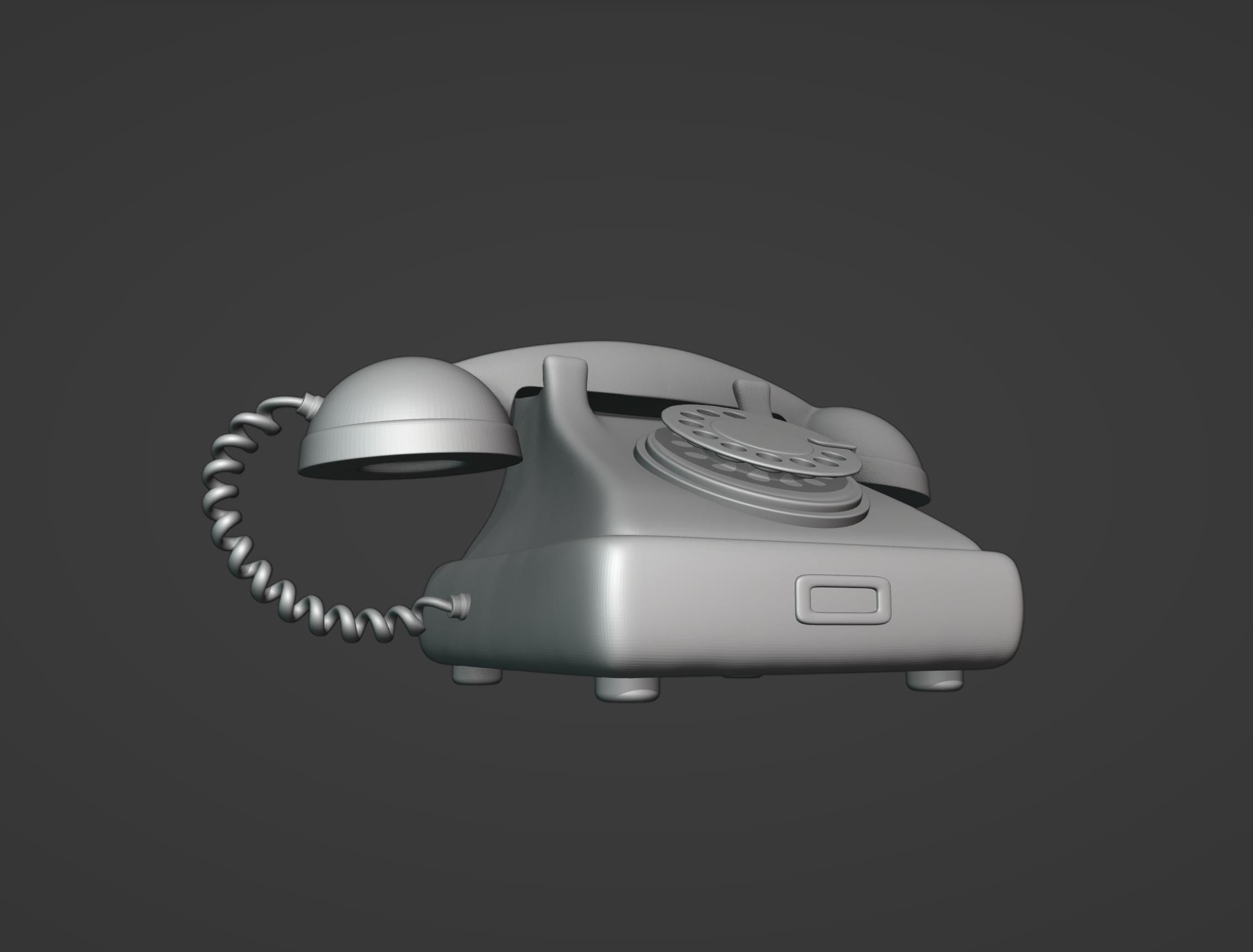 Old Telephone 3D print model_3