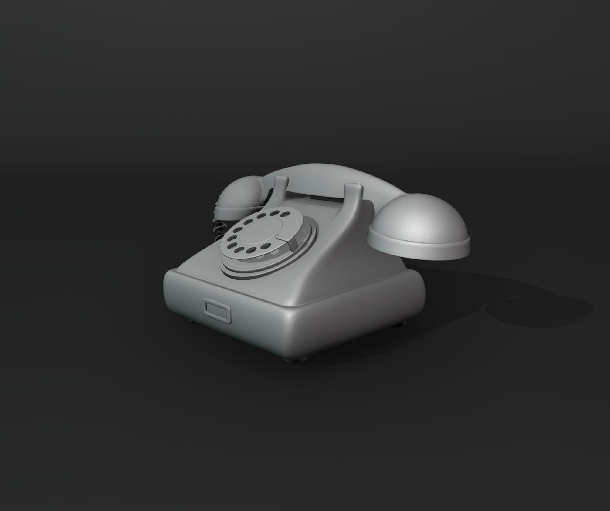 Old Telephone 3D print model_1