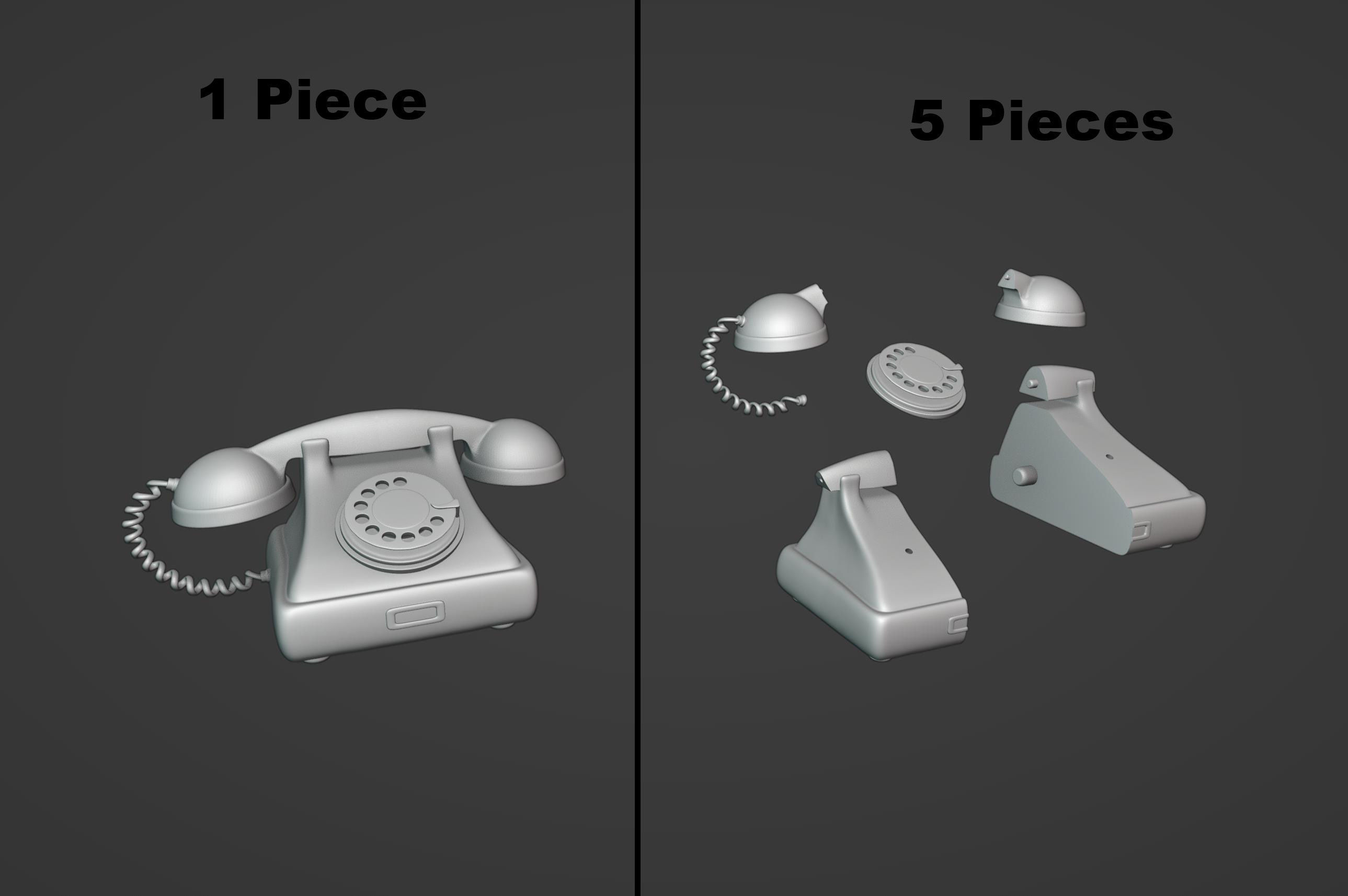 Old Telephone 3D print model_2