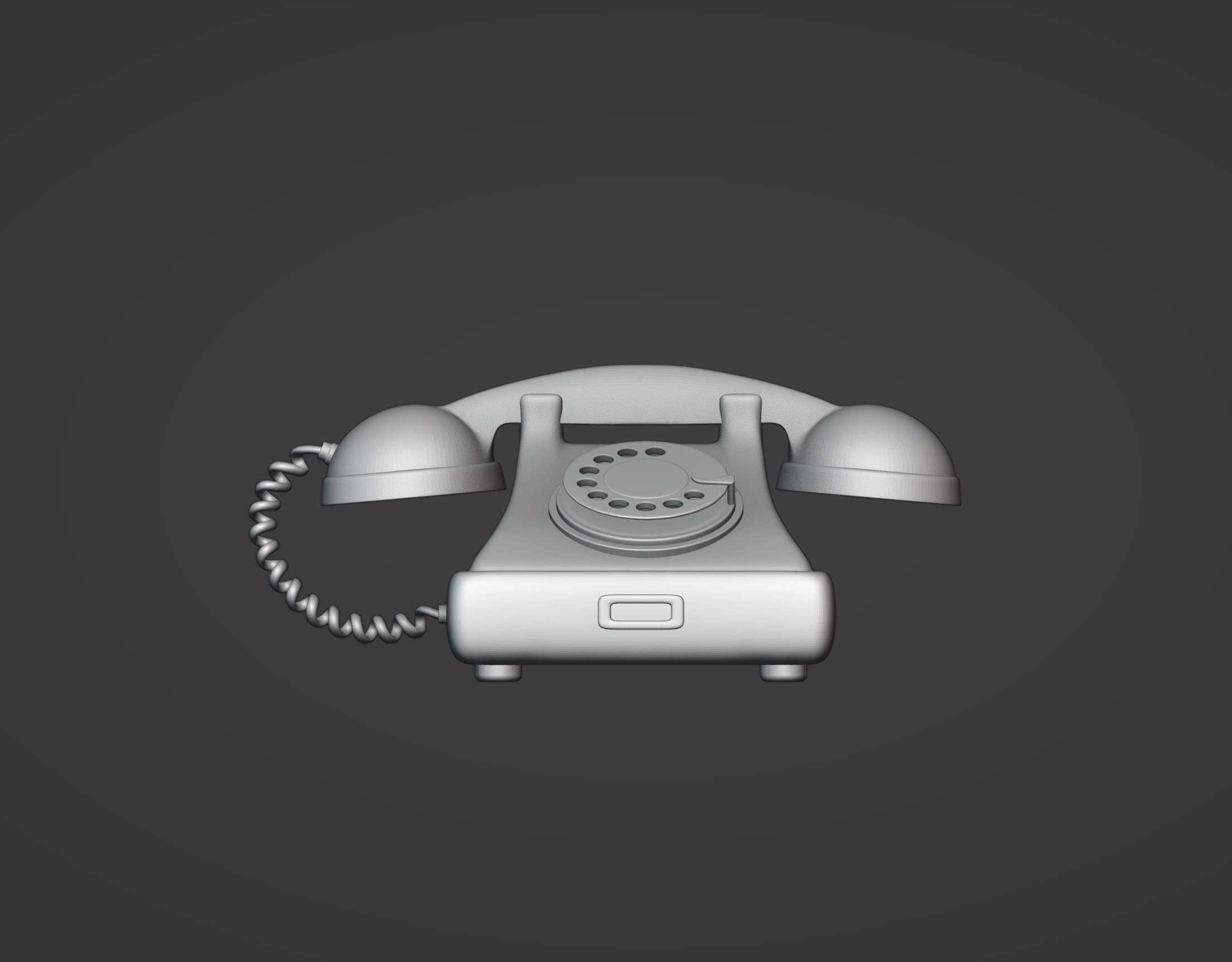 Old Telephone 3D print model_4