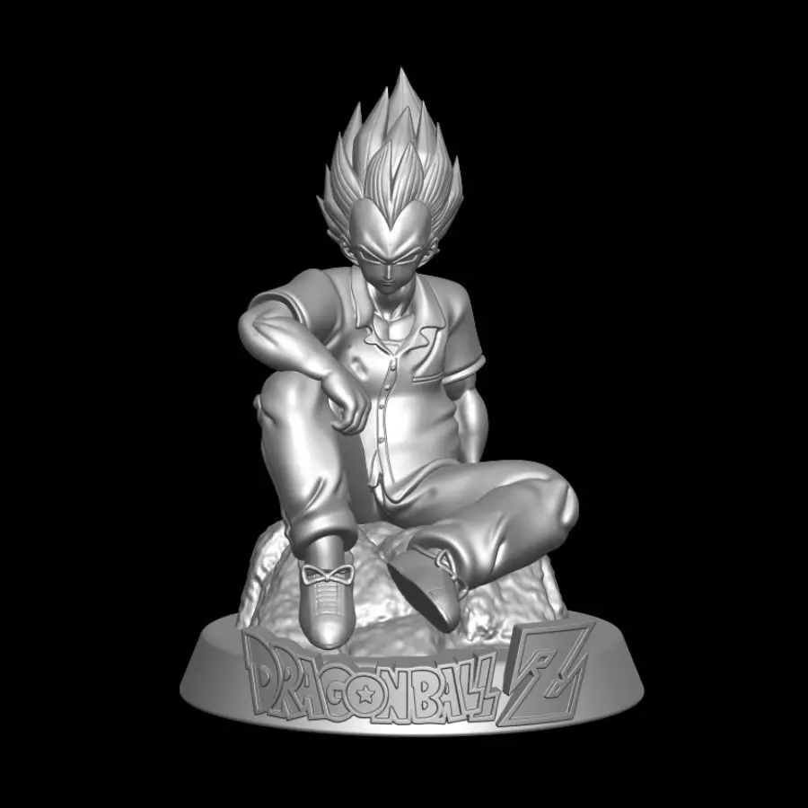 Miniature Vegeta Seated 3D print model_0