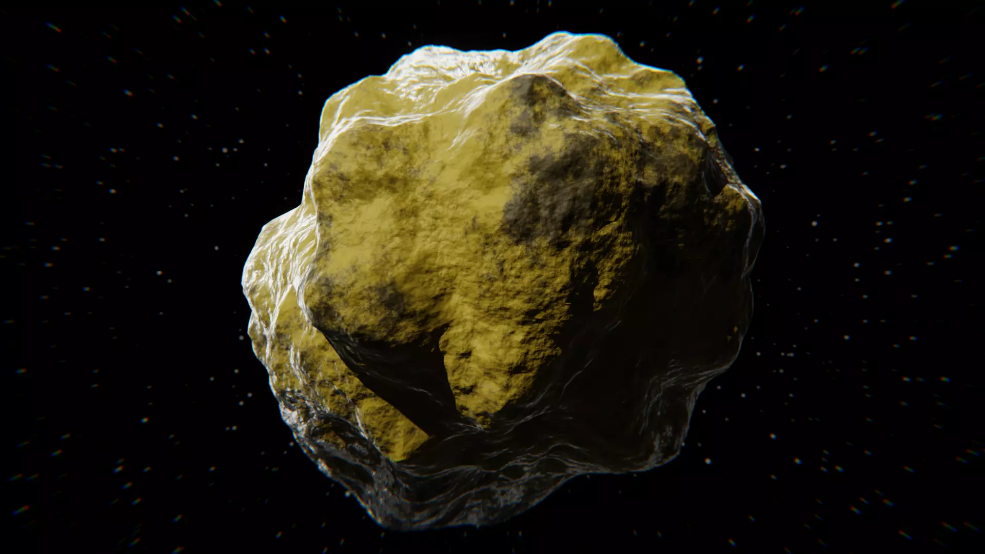 Realistic Procedural Asteroid - Space Rock 3D Model 3D model_0
