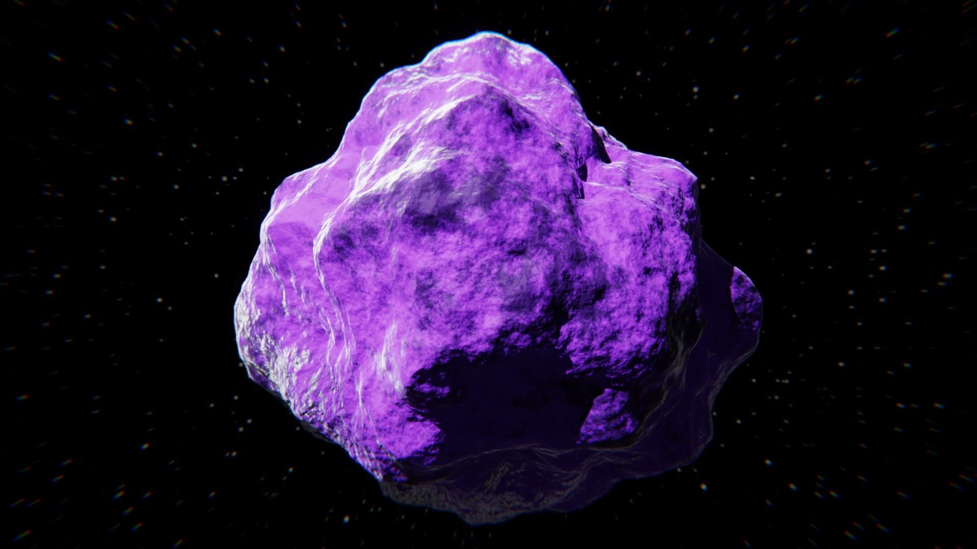 Realistic Procedural Asteroid - Space Rock 3D Model 3D model_3