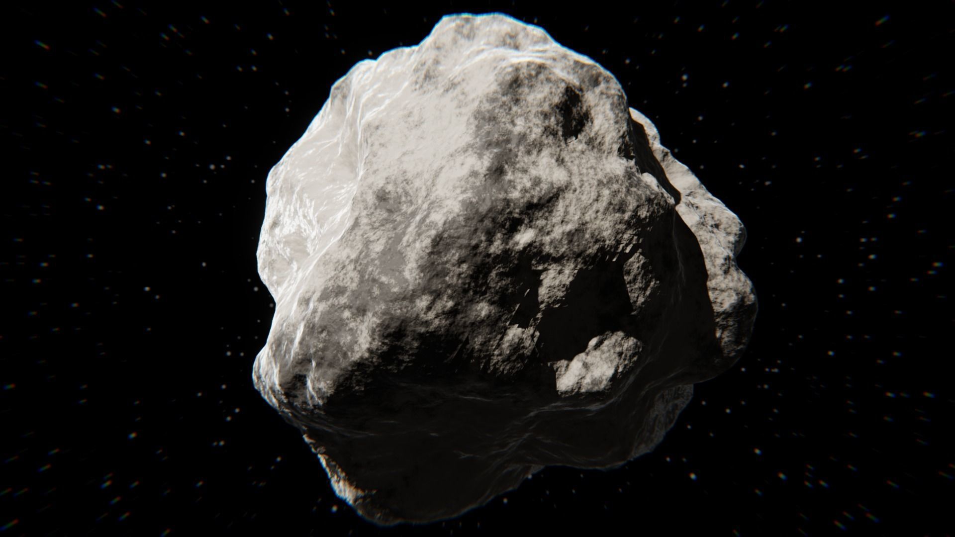 Realistic Procedural Asteroid - Space Rock 3D Model 3D model_5
