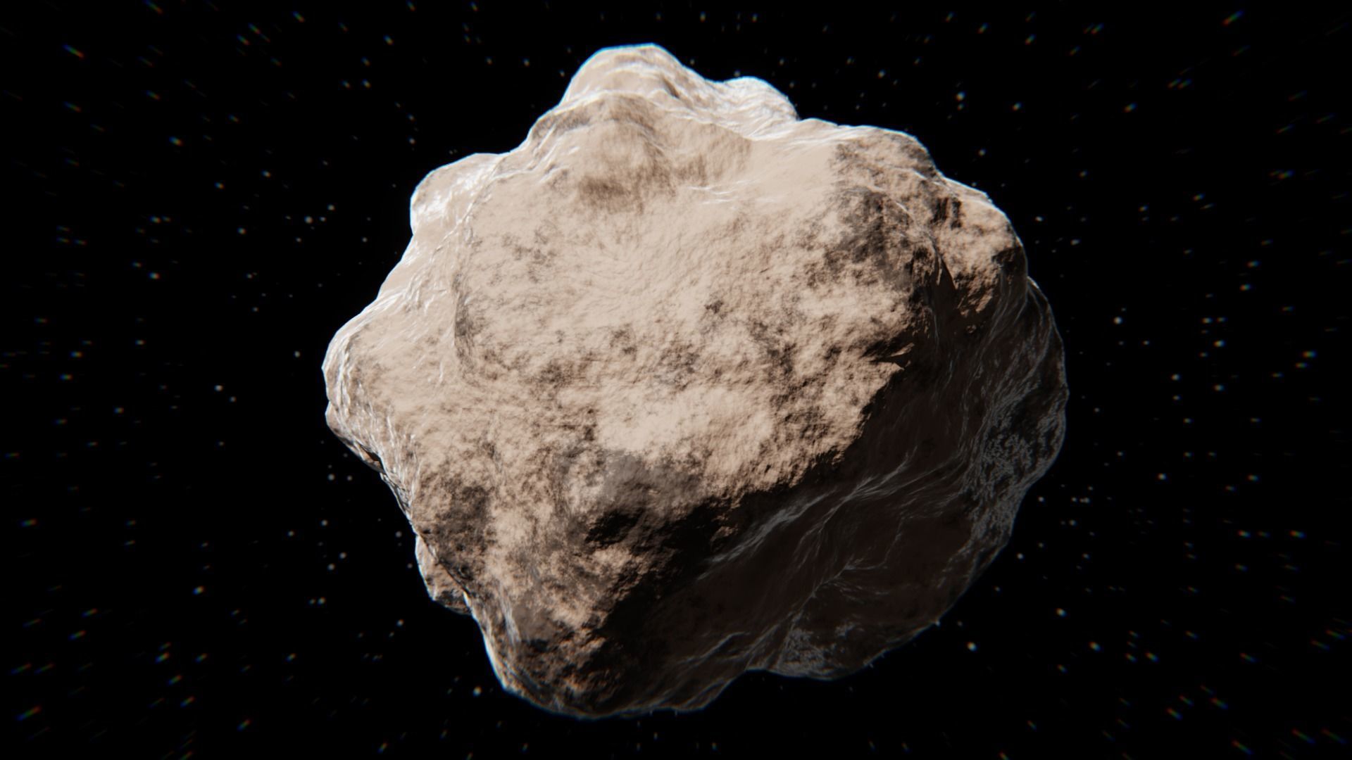 Realistic Procedural Asteroid - Space Rock 3D Model 3D model_2