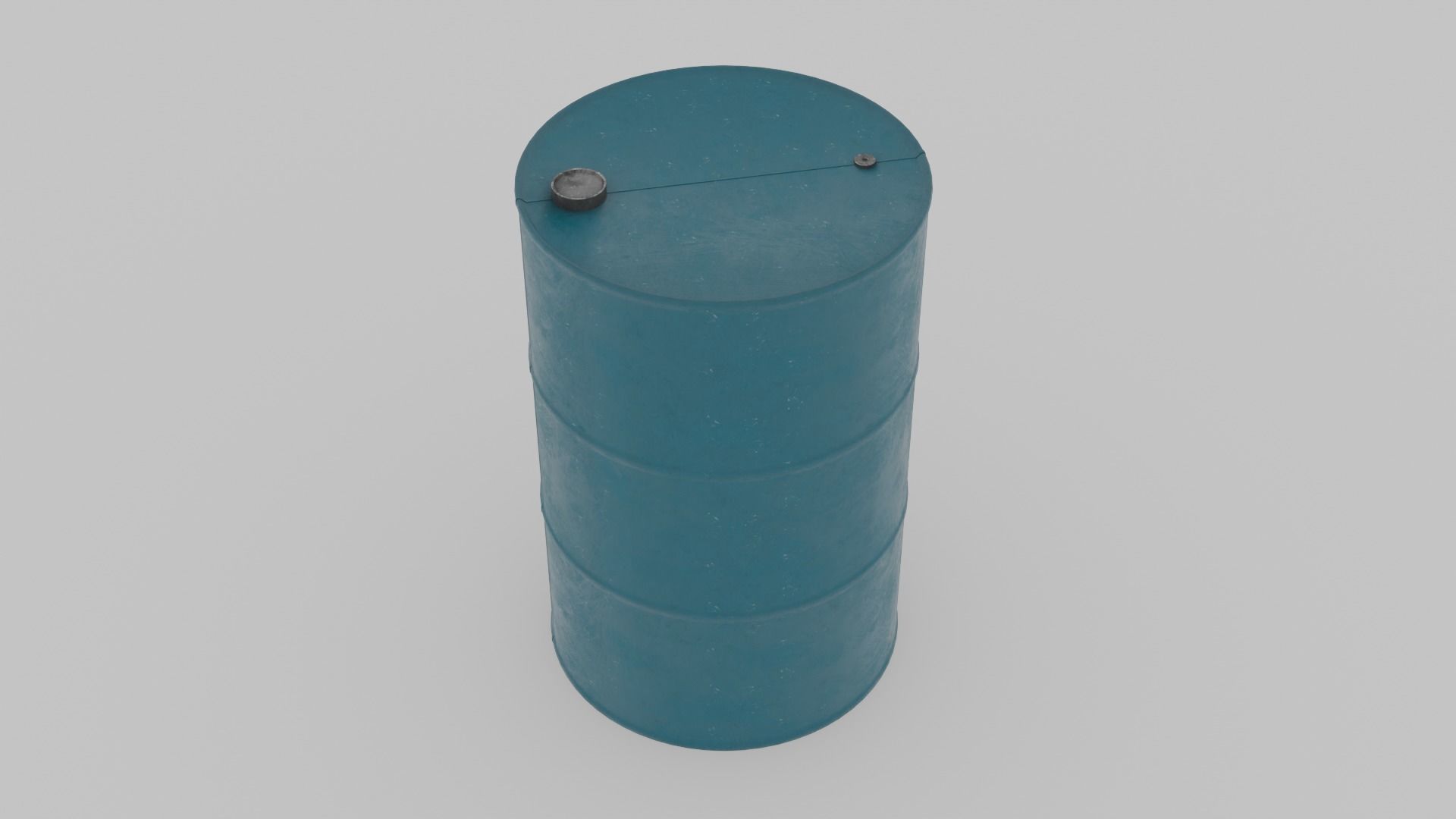 Metal Barrels Low-poly 3D model_8