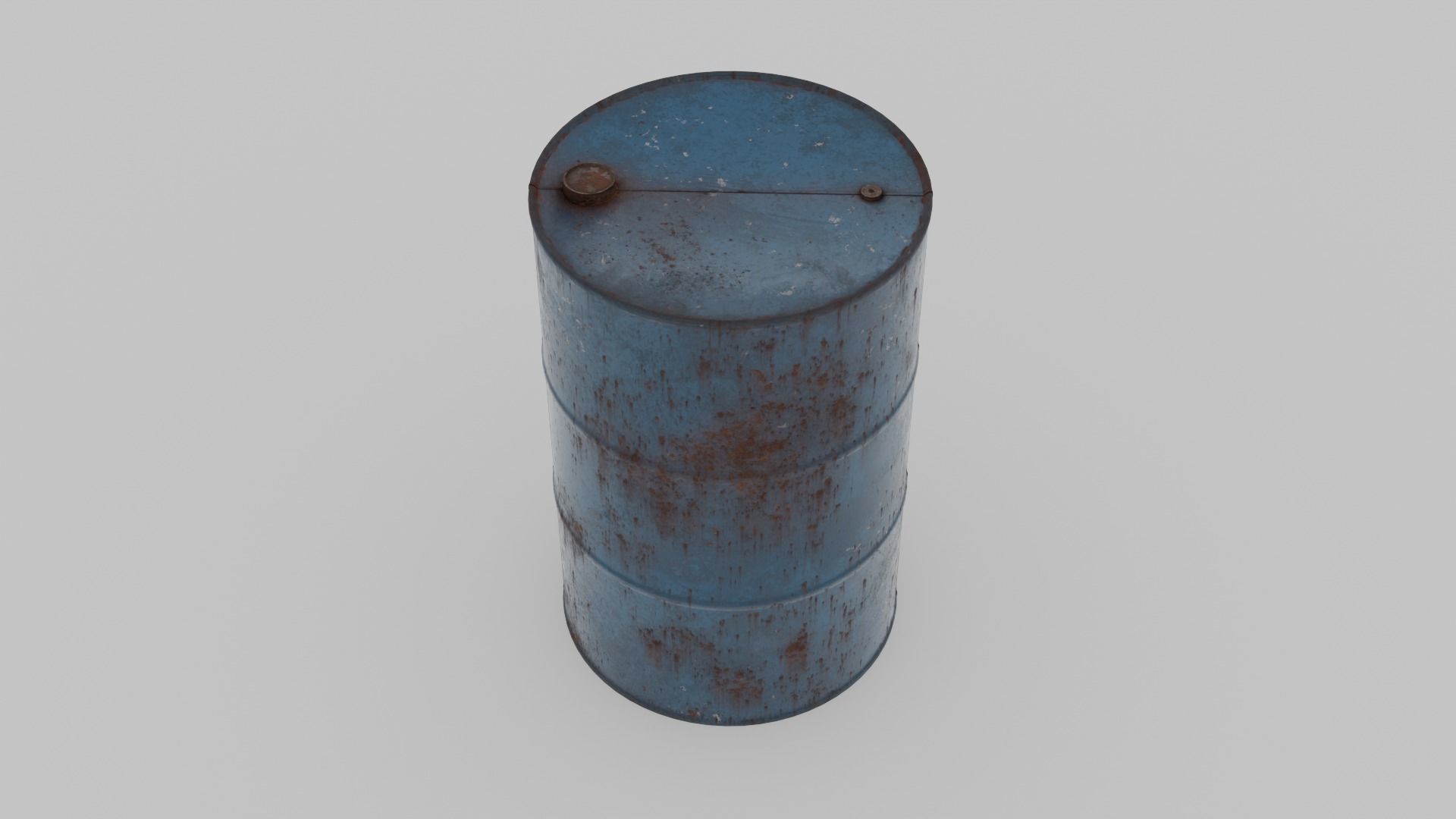 Metal Barrels Low-poly 3D model_5