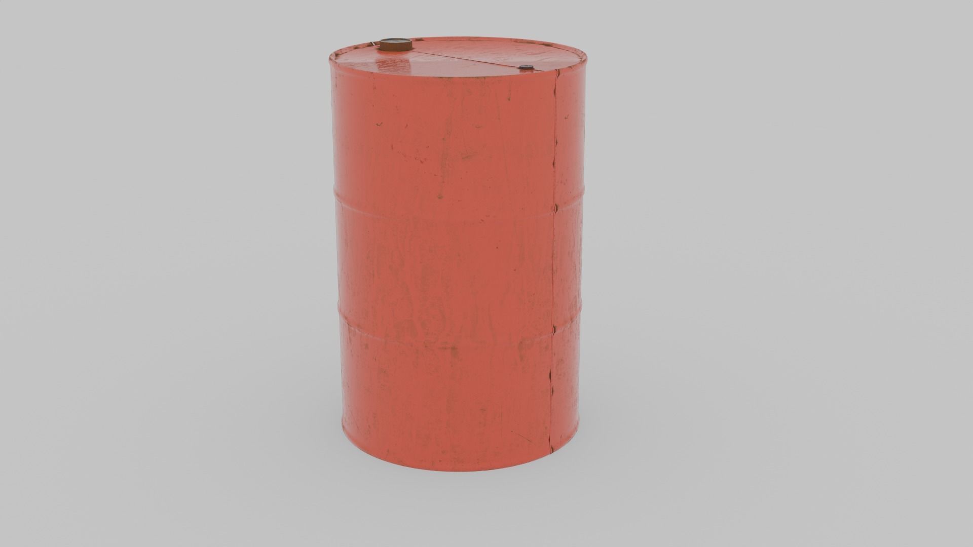 Metal Barrels Low-poly 3D model_3