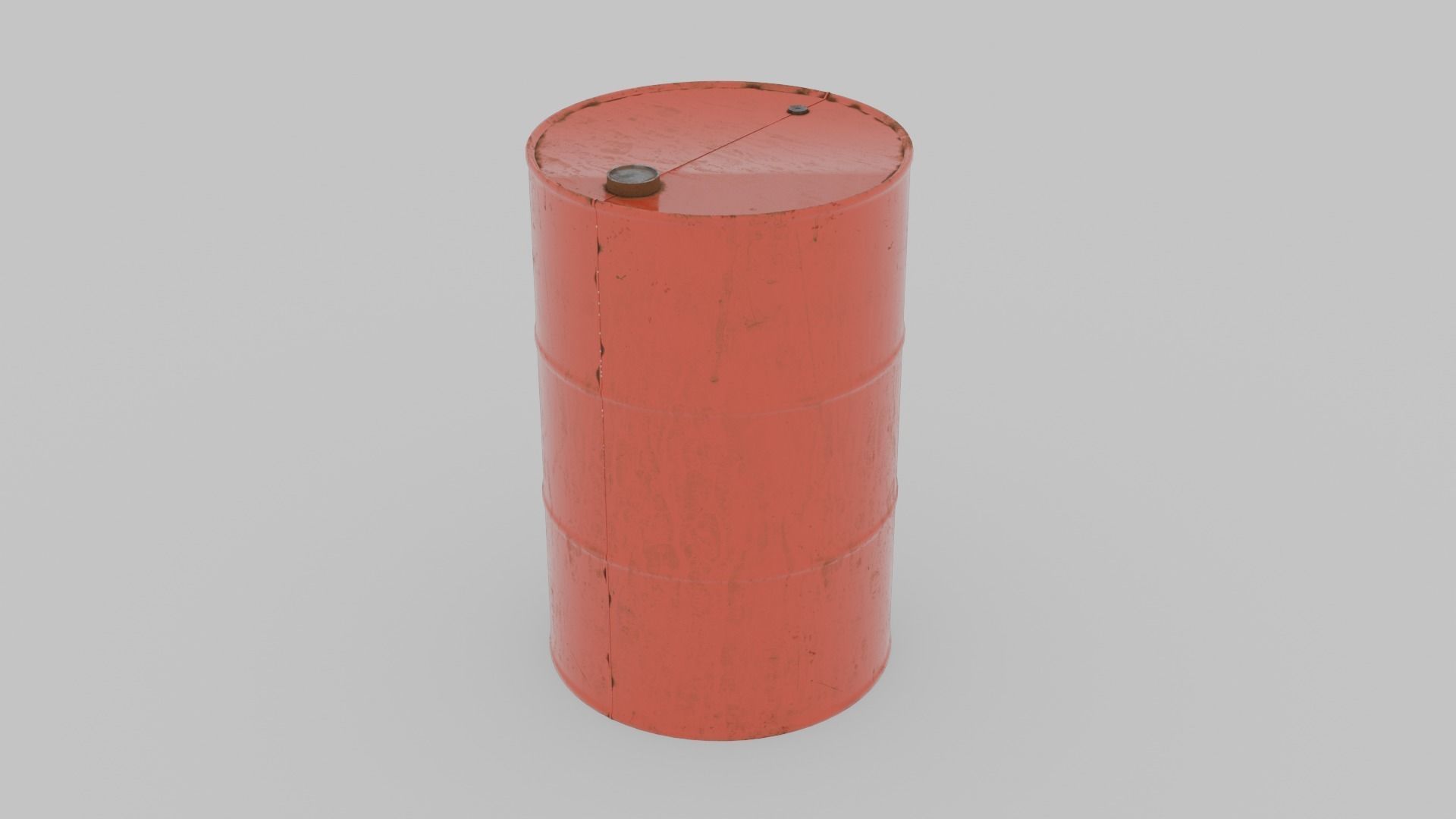 Metal Barrels Low-poly 3D model_2