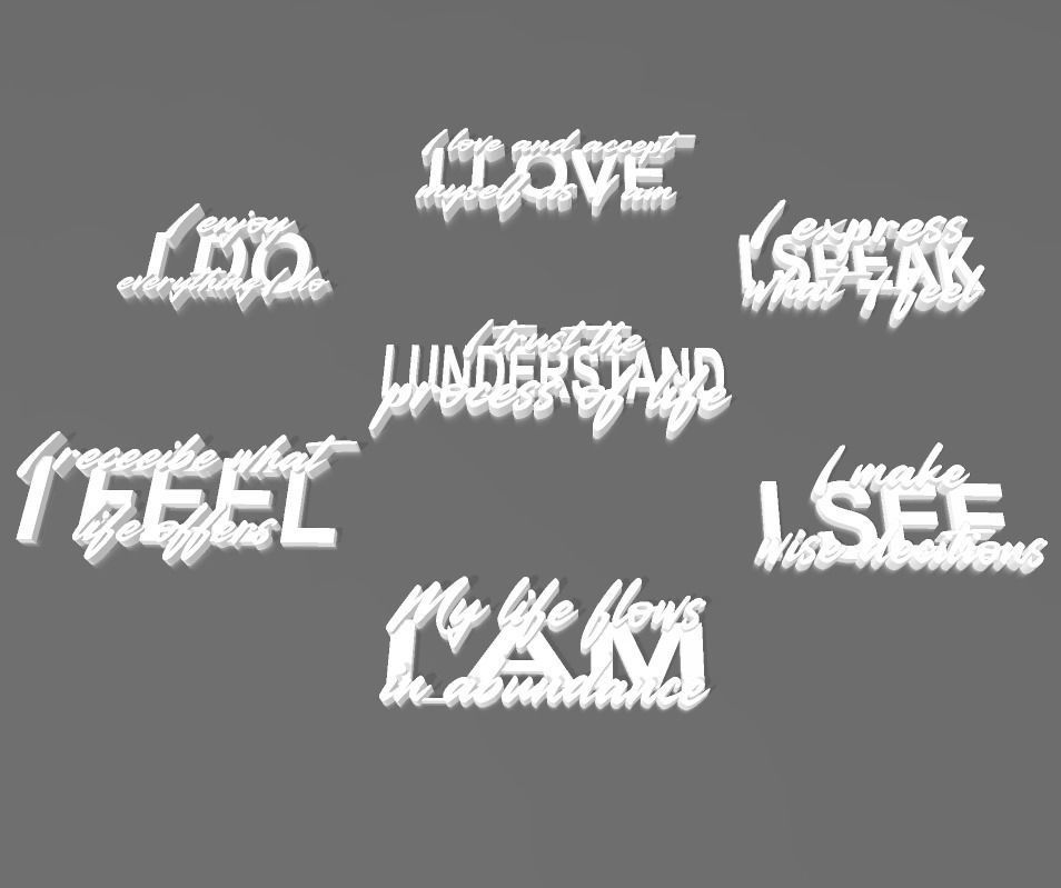 AFFIRMATIONS HEAL 7 CHAKRAS 3D print model_4