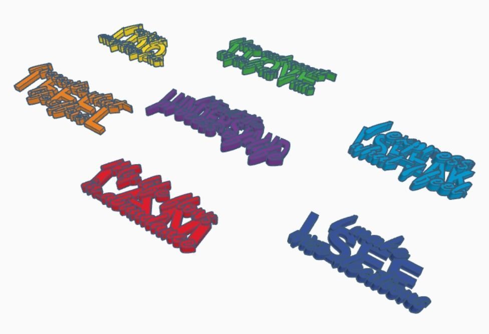 AFFIRMATIONS HEAL 7 CHAKRAS 3D print model_1