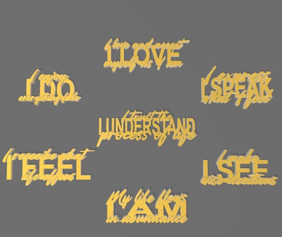 AFFIRMATIONS HEAL 7 CHAKRAS 3D print model_7