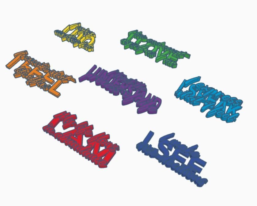 AFFIRMATIONS HEAL 7 CHAKRAS 3D print model_3