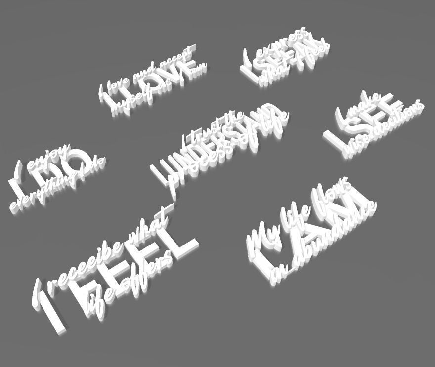 AFFIRMATIONS HEAL 7 CHAKRAS 3D print model_5