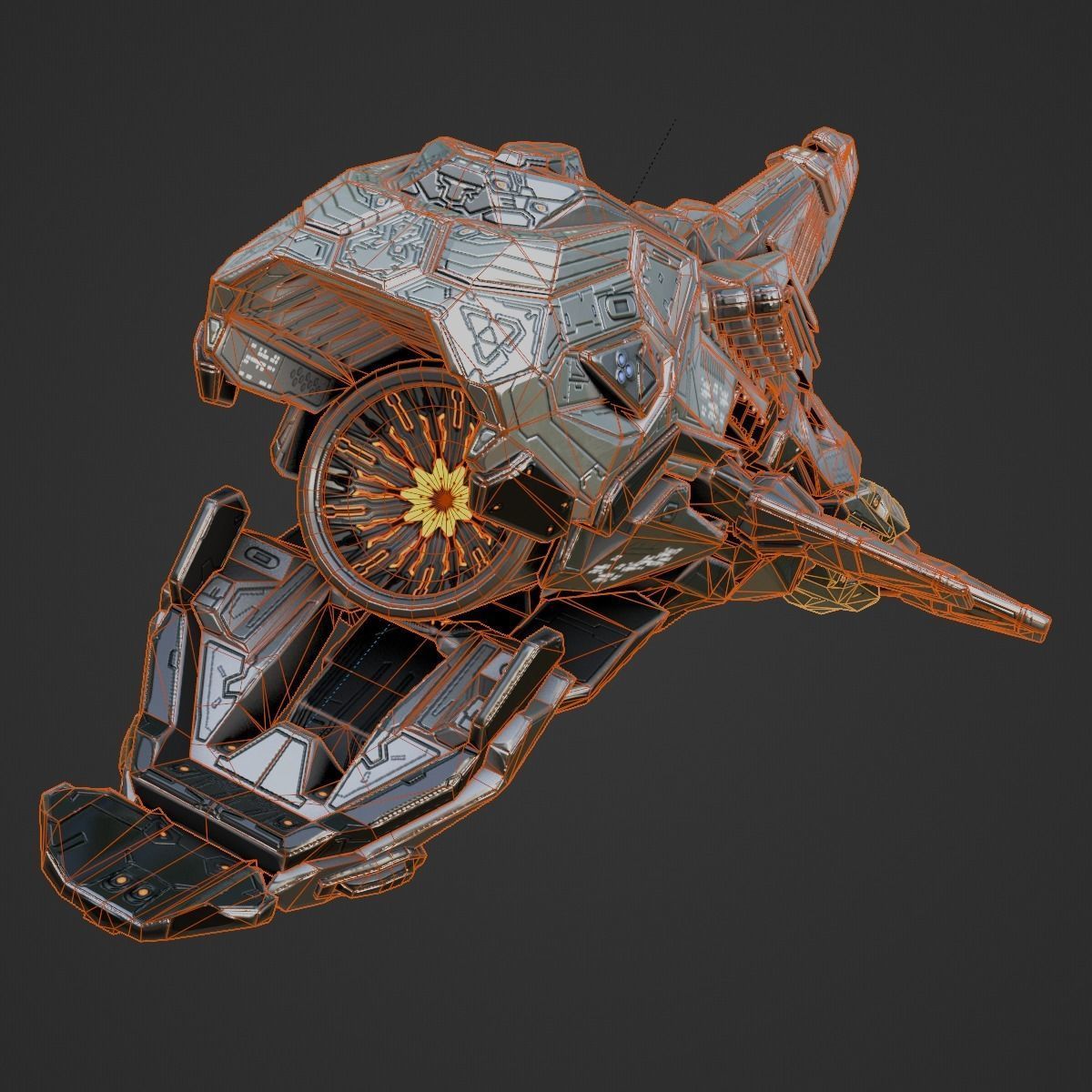 Space Orca 3D model_14