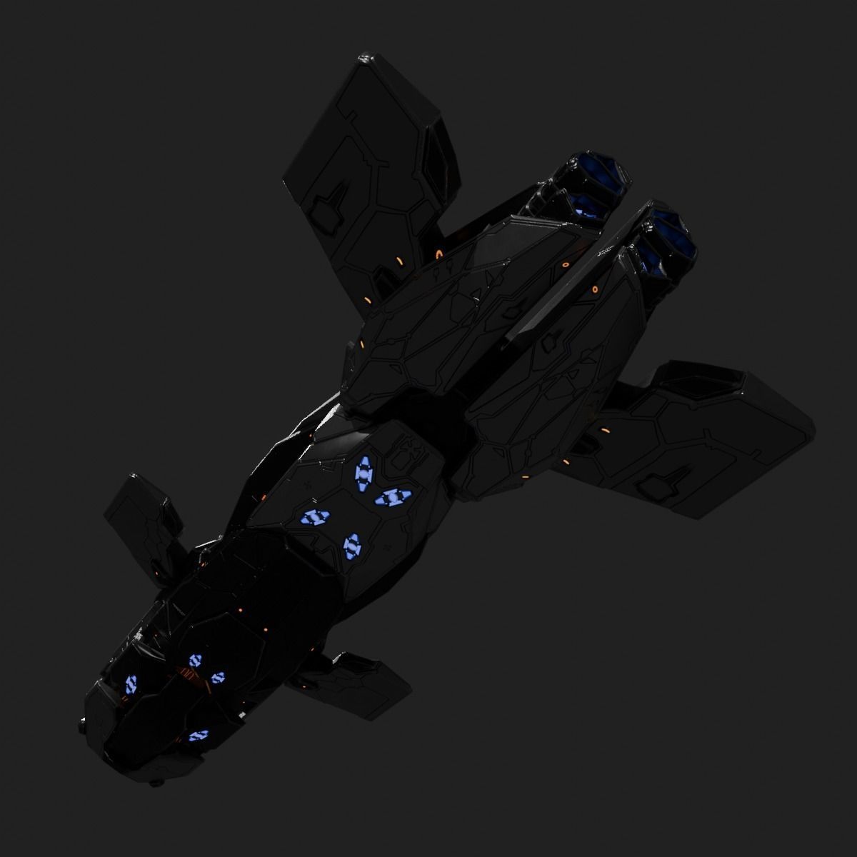 Space Orca 3D model_2