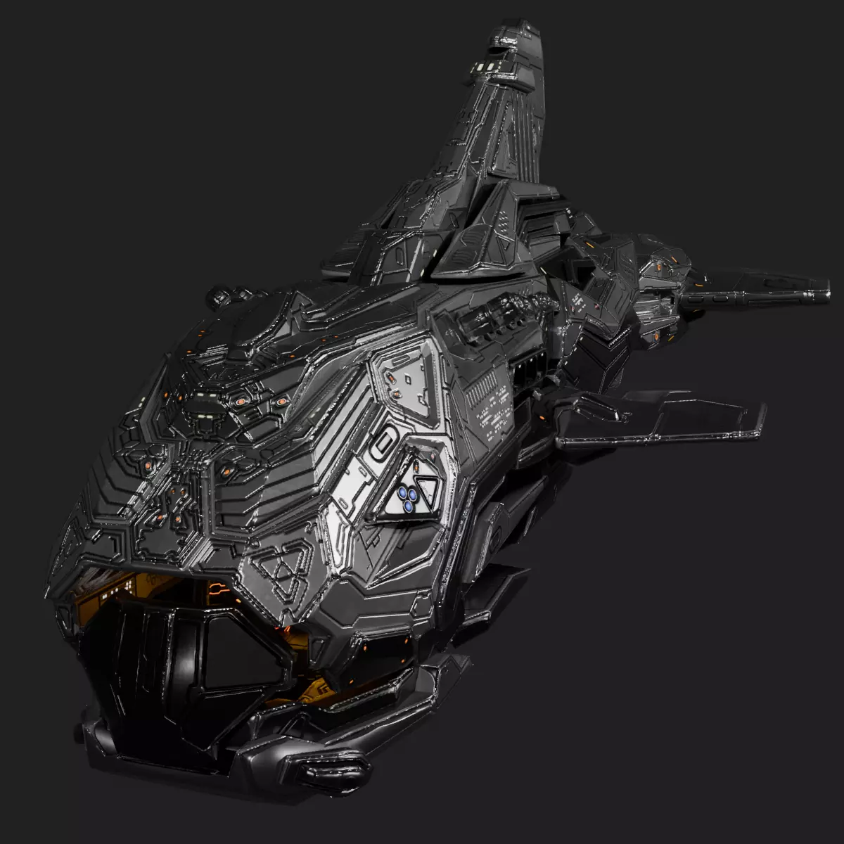 Space Orca 3D model_0