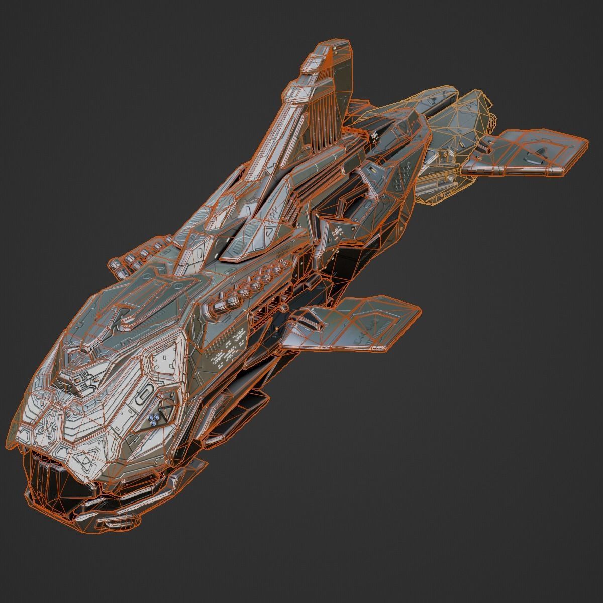 Space Orca 3D model_8