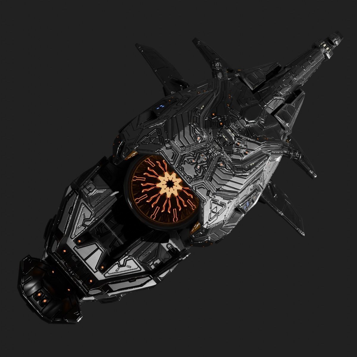 Space Orca 3D model_9