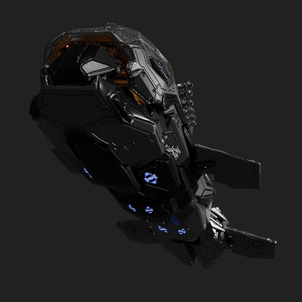 Space Orca 3D model_6